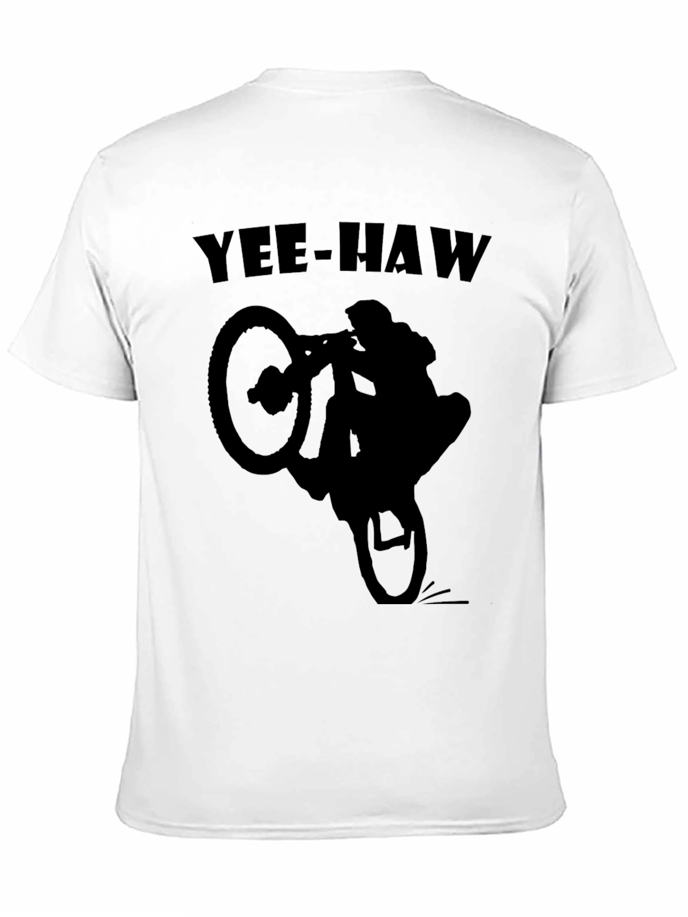 Yee-Haw Biker Silhouette T-Shirt - Black