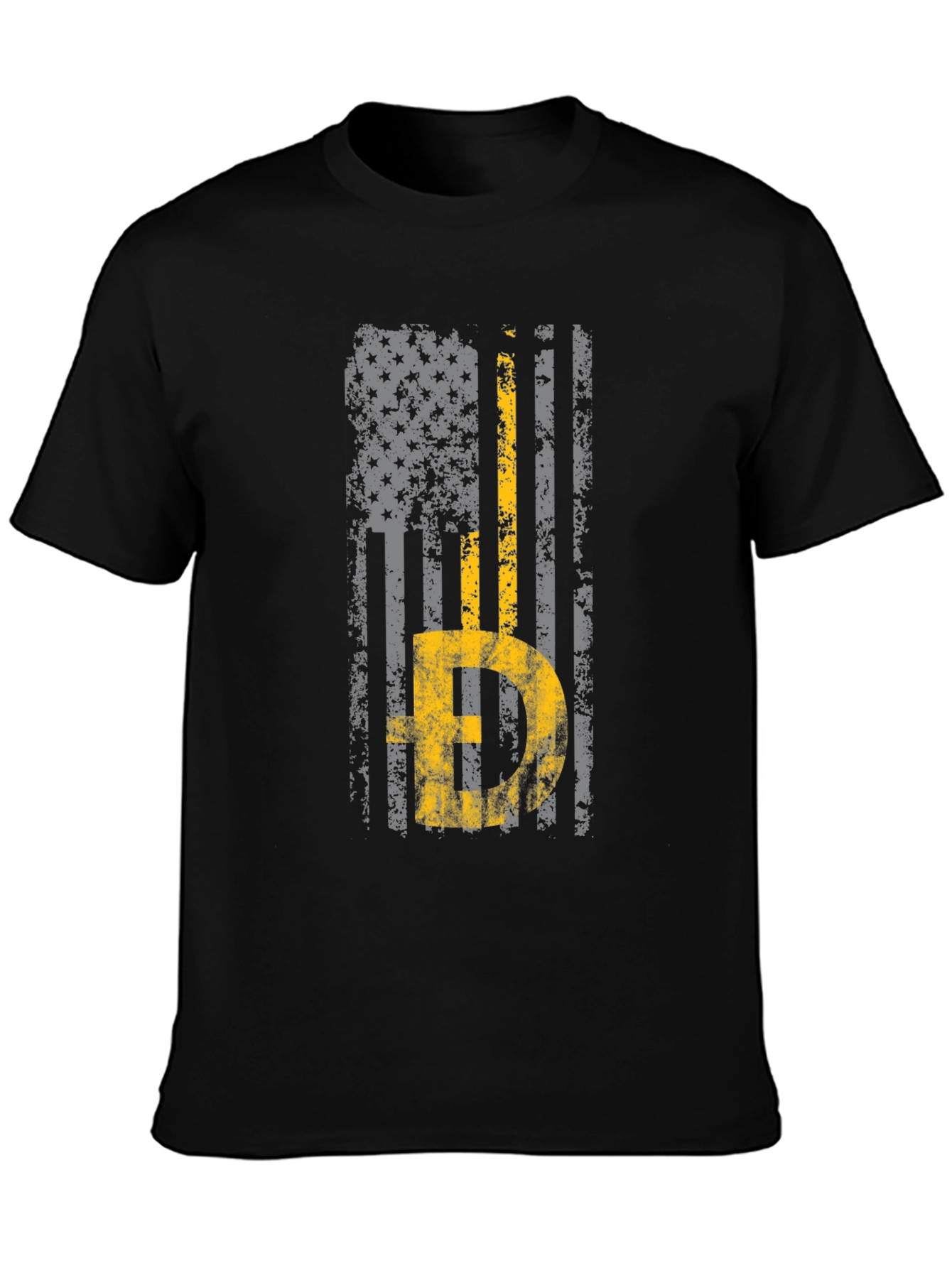 Thin Yellow Line American Flag T-Shirt