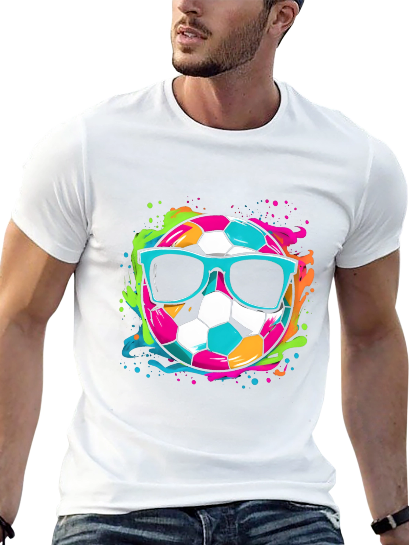 Cool Soccer Ball Graphic Tee