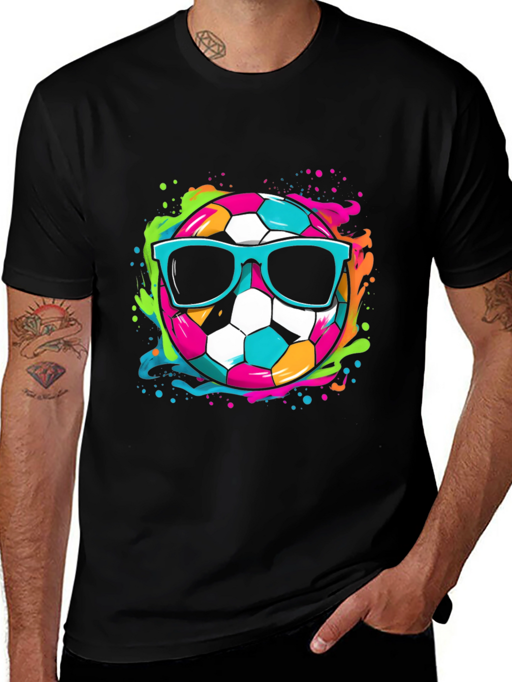 Cool Soccer Ball Graphic Tee