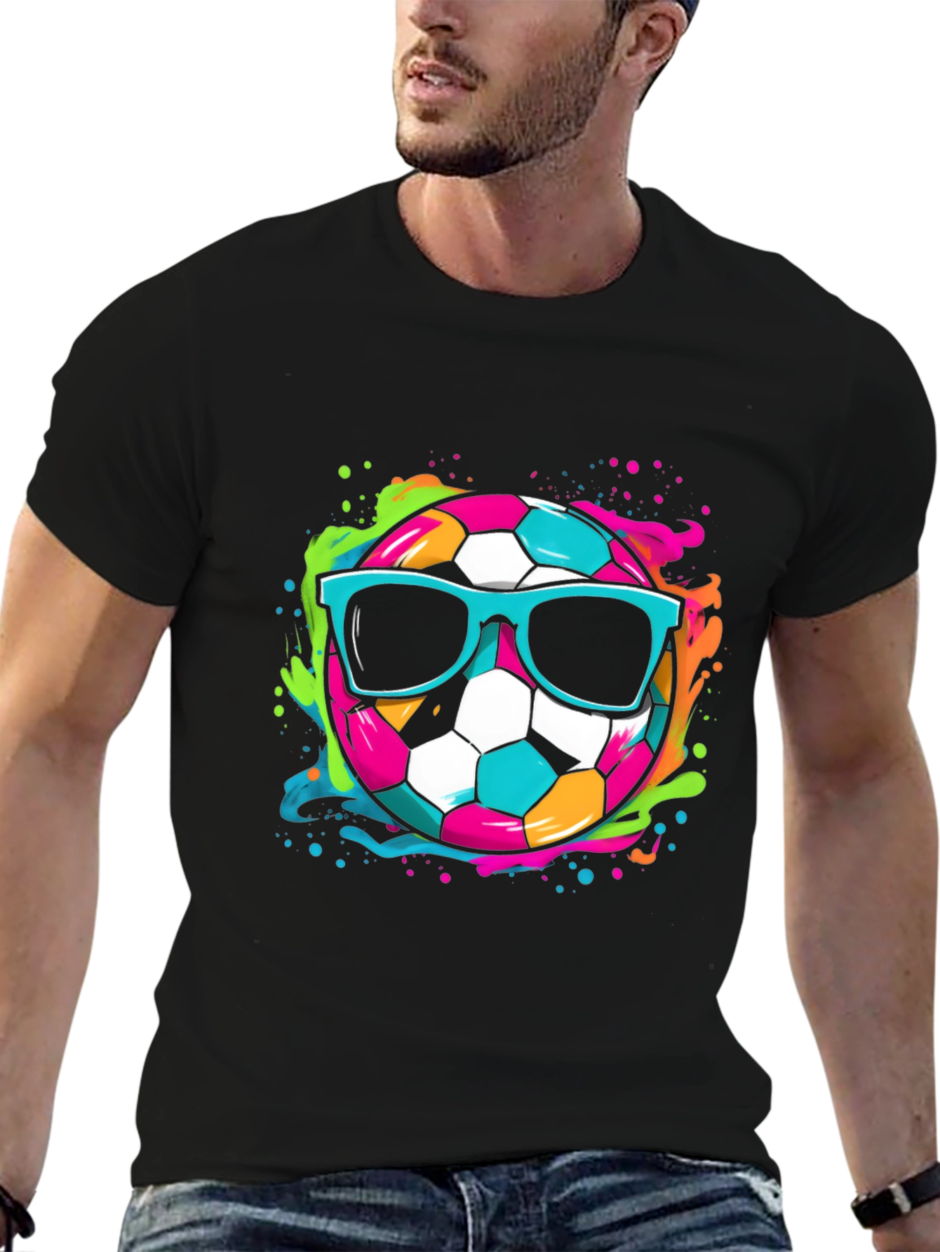 Cool Soccer Ball Graphic Tee