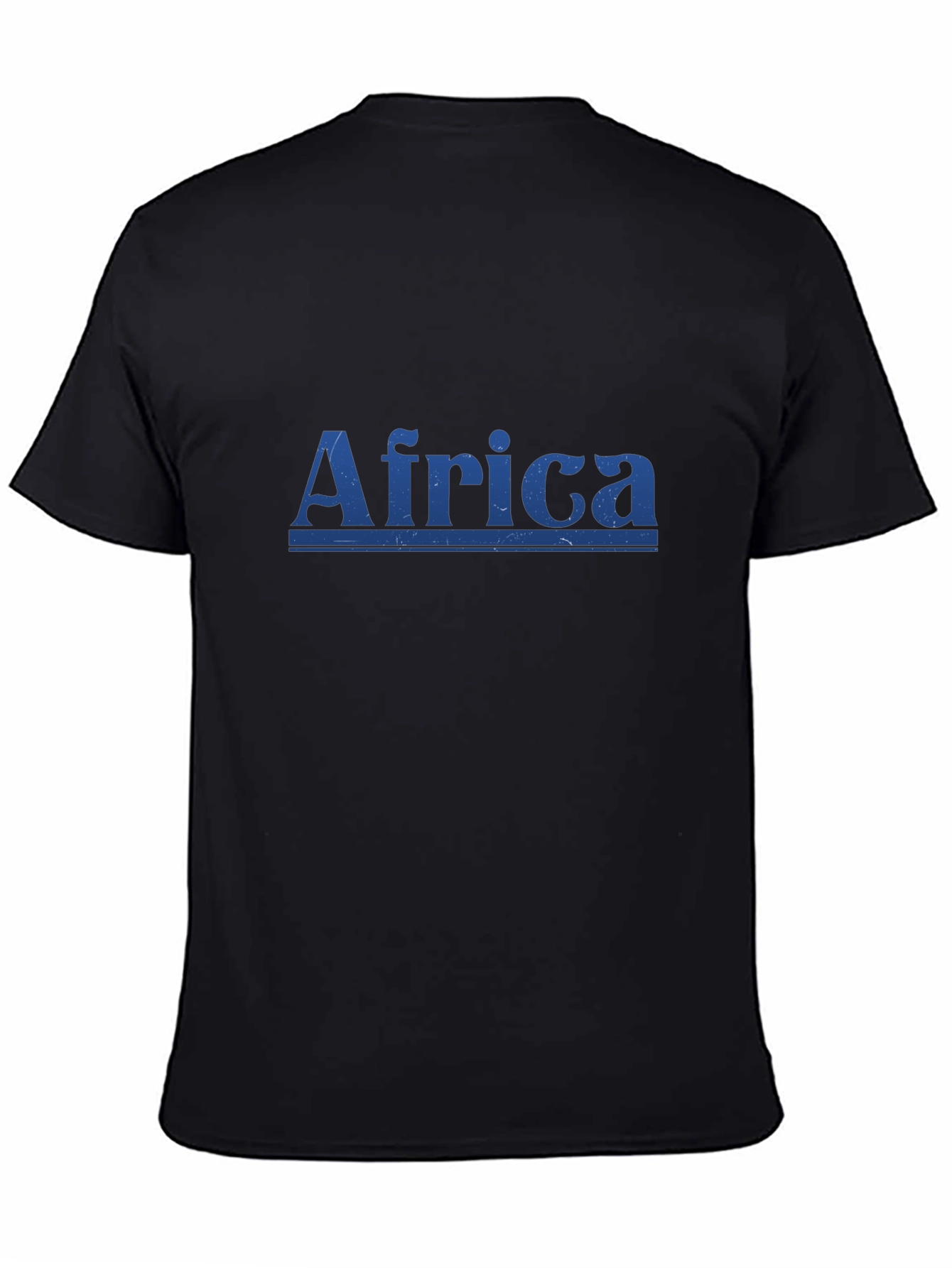 Africa Graphic Print Mens Black T-Shirt