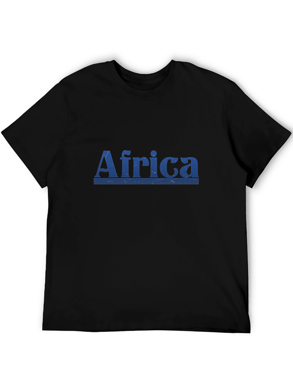 Africa Graphic Print Mens Black T-Shirt