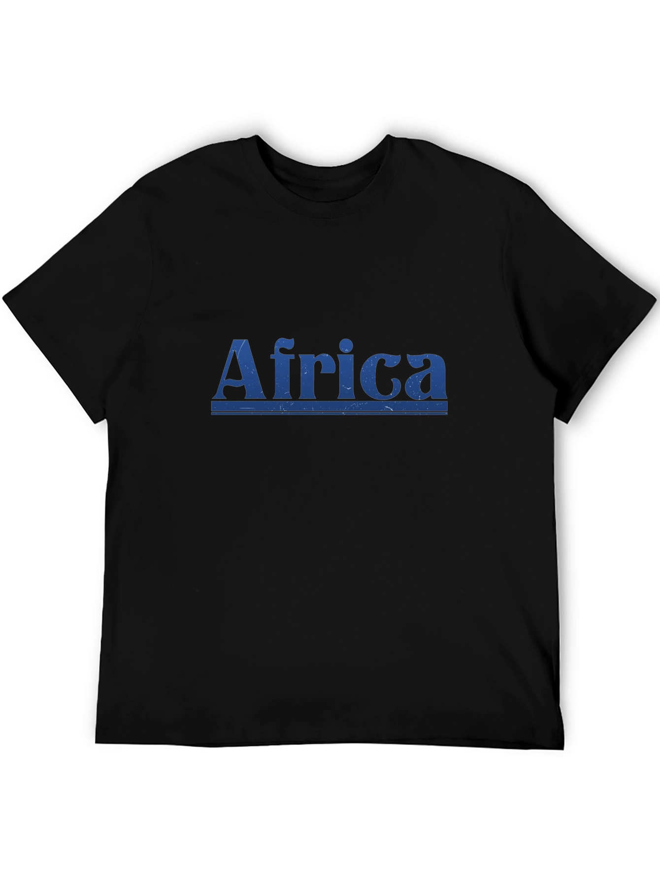 Africa Graphic Print Mens Black T-Shirt