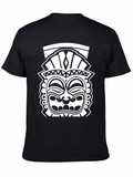 Tribal Tiki Graphic T-Shirt - Cool Black Tee