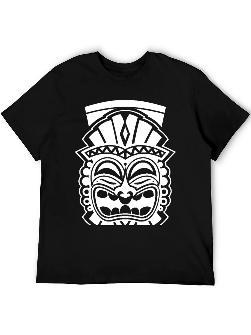 Tribal Tiki Graphic T-Shirt - Cool Black Tee