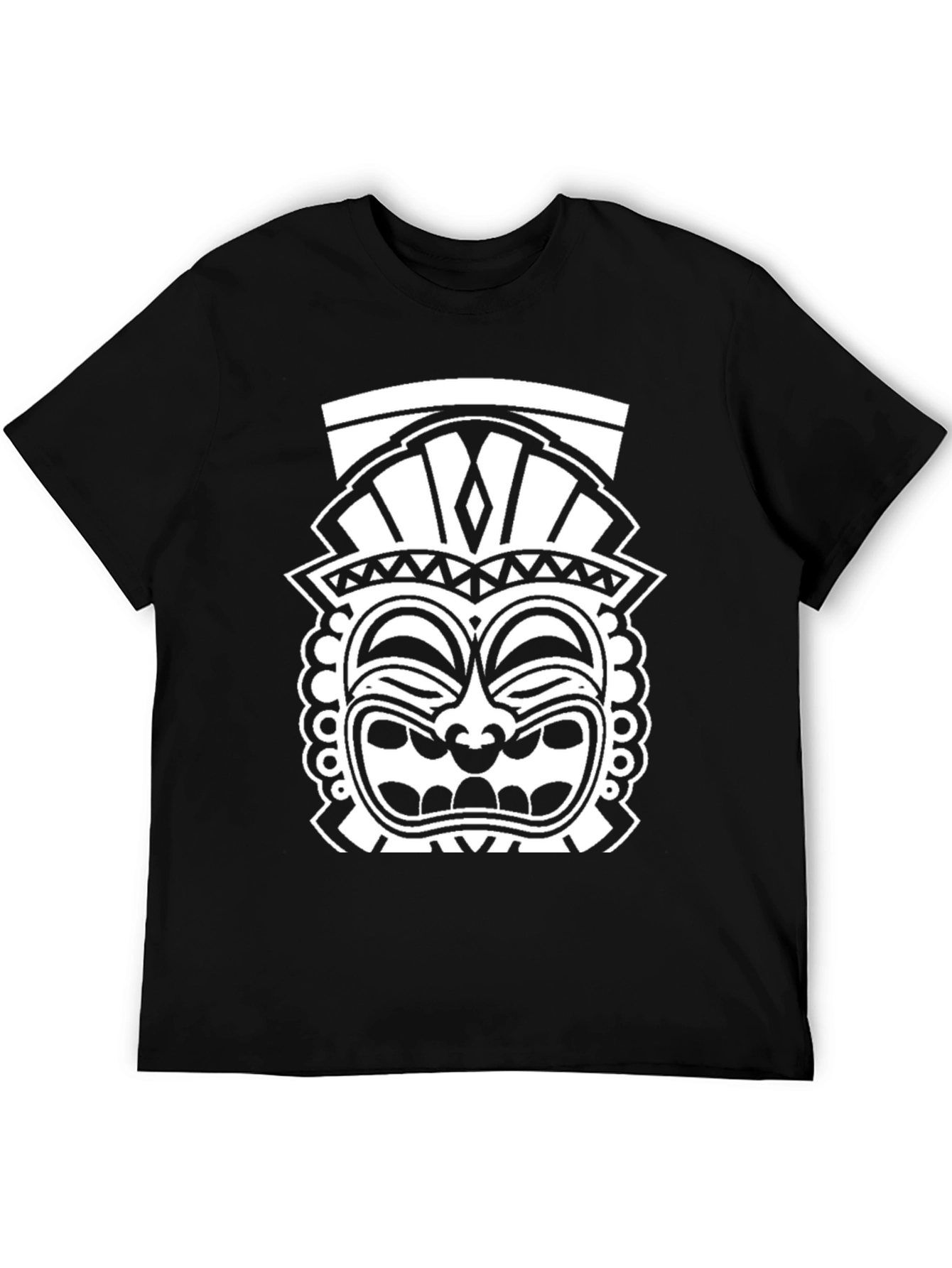 Tribal Tiki Graphic T-Shirt - Cool Black Tee