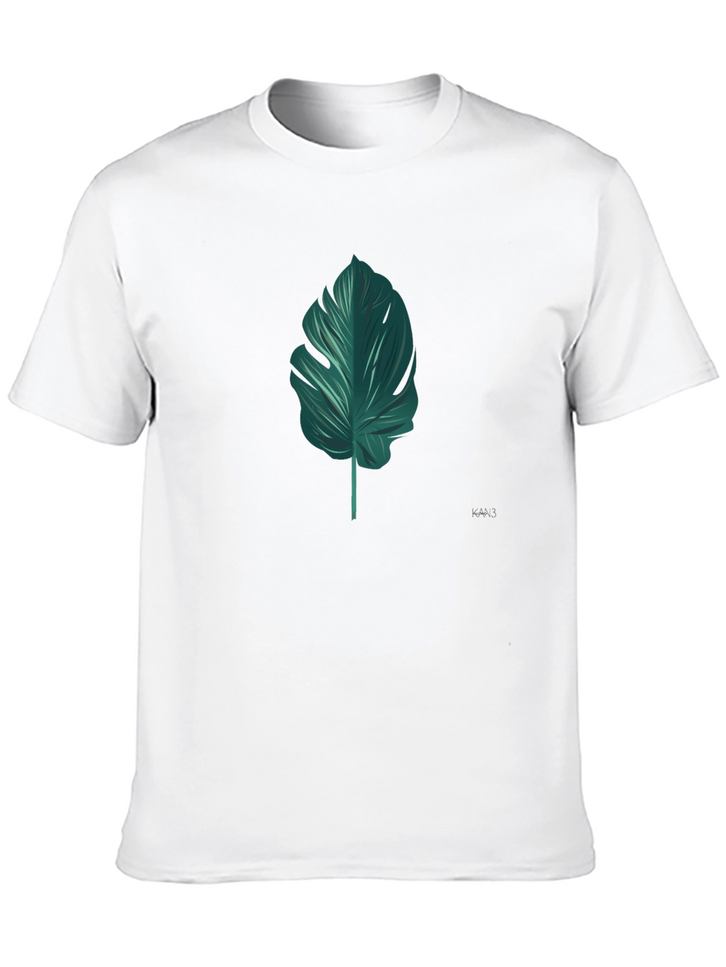 Stylish Tropical Leaf Graphic T-Shirt