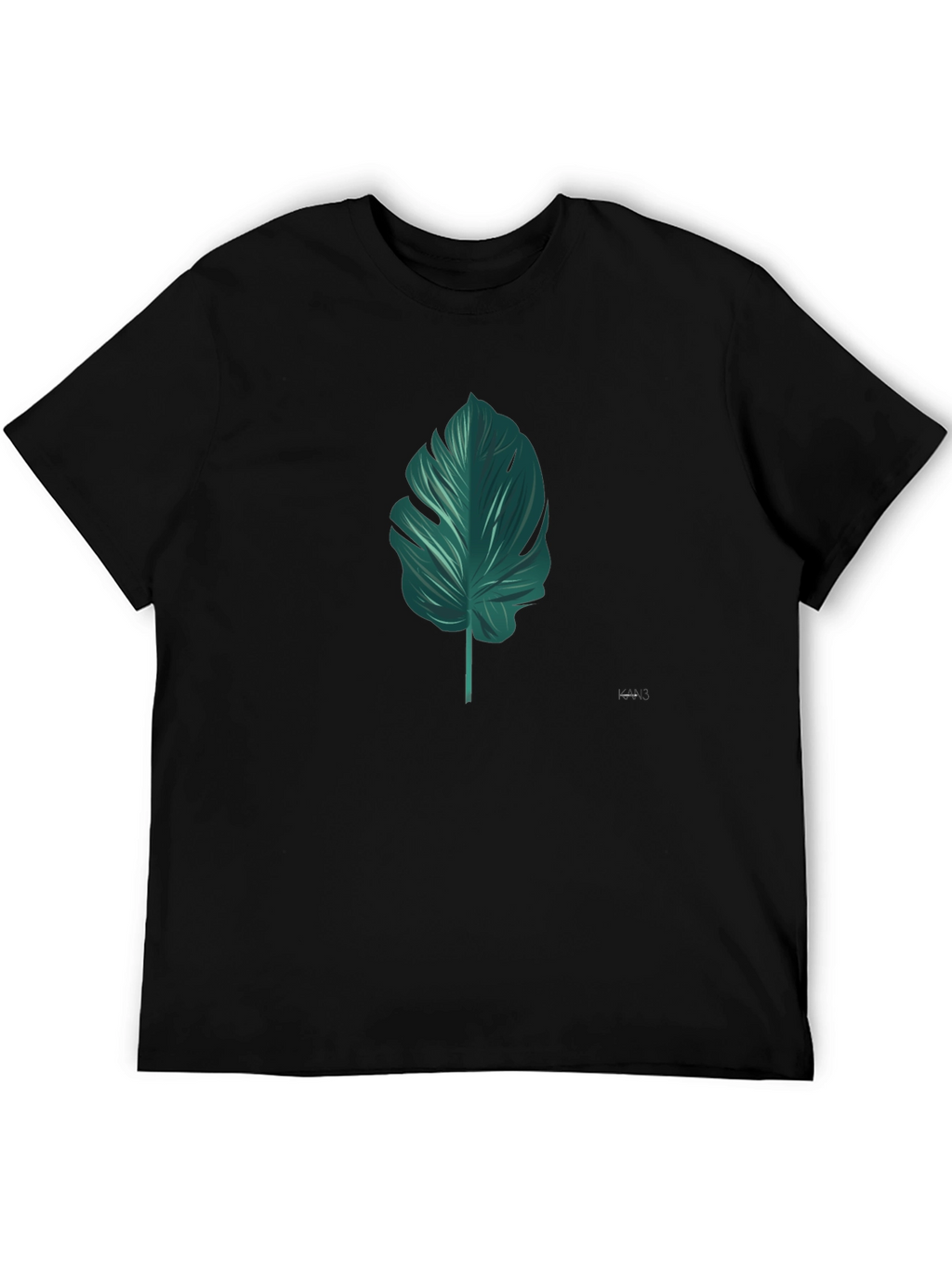 Stylish Tropical Leaf Graphic T-Shirt