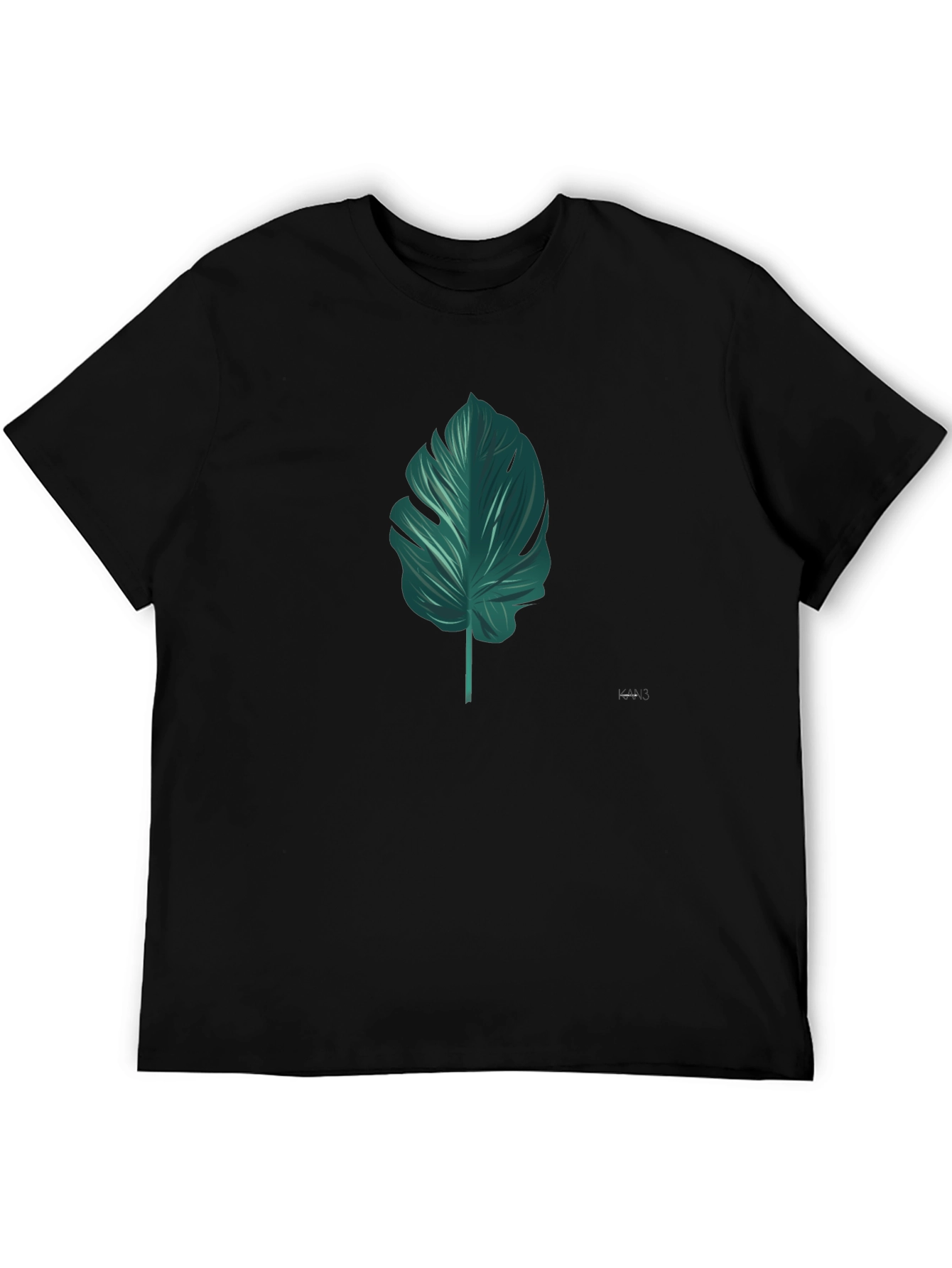 Stylish Tropical Leaf Graphic T-Shirt