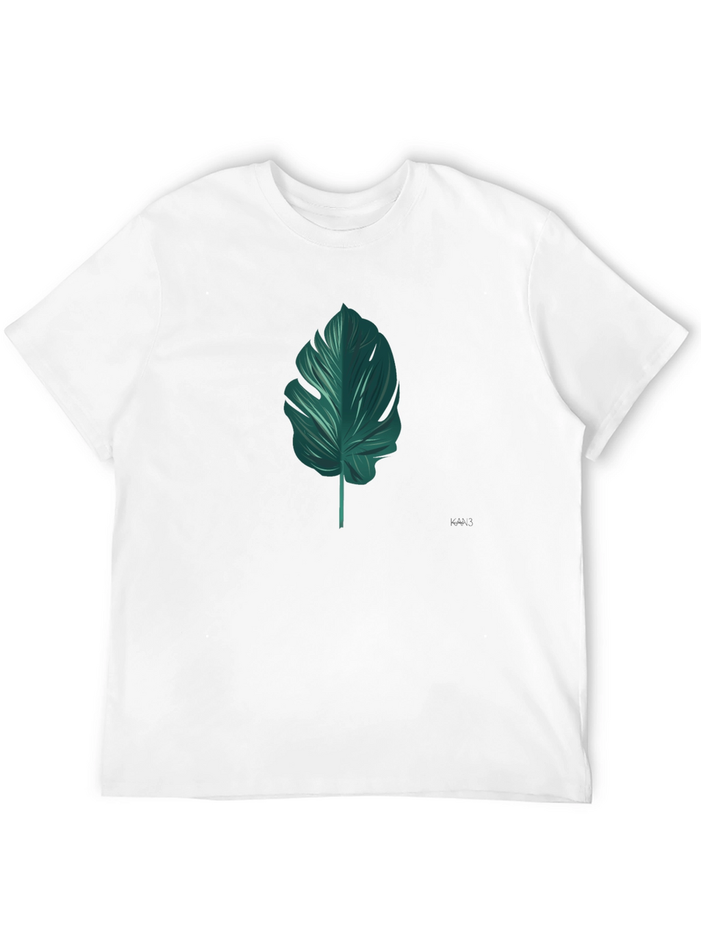 Stylish Tropical Leaf Graphic T-Shirt