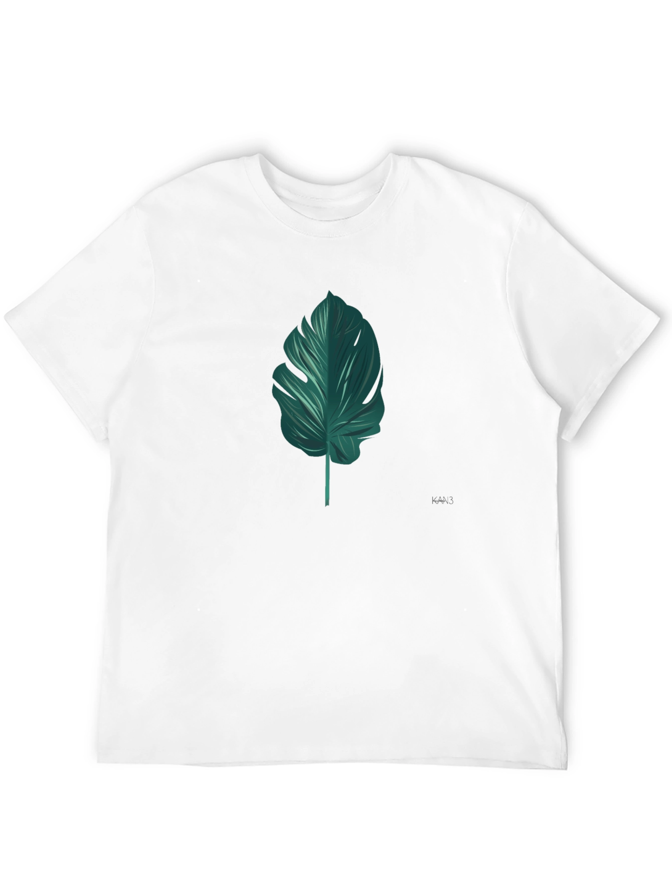Stylish Tropical Leaf Graphic T-Shirt