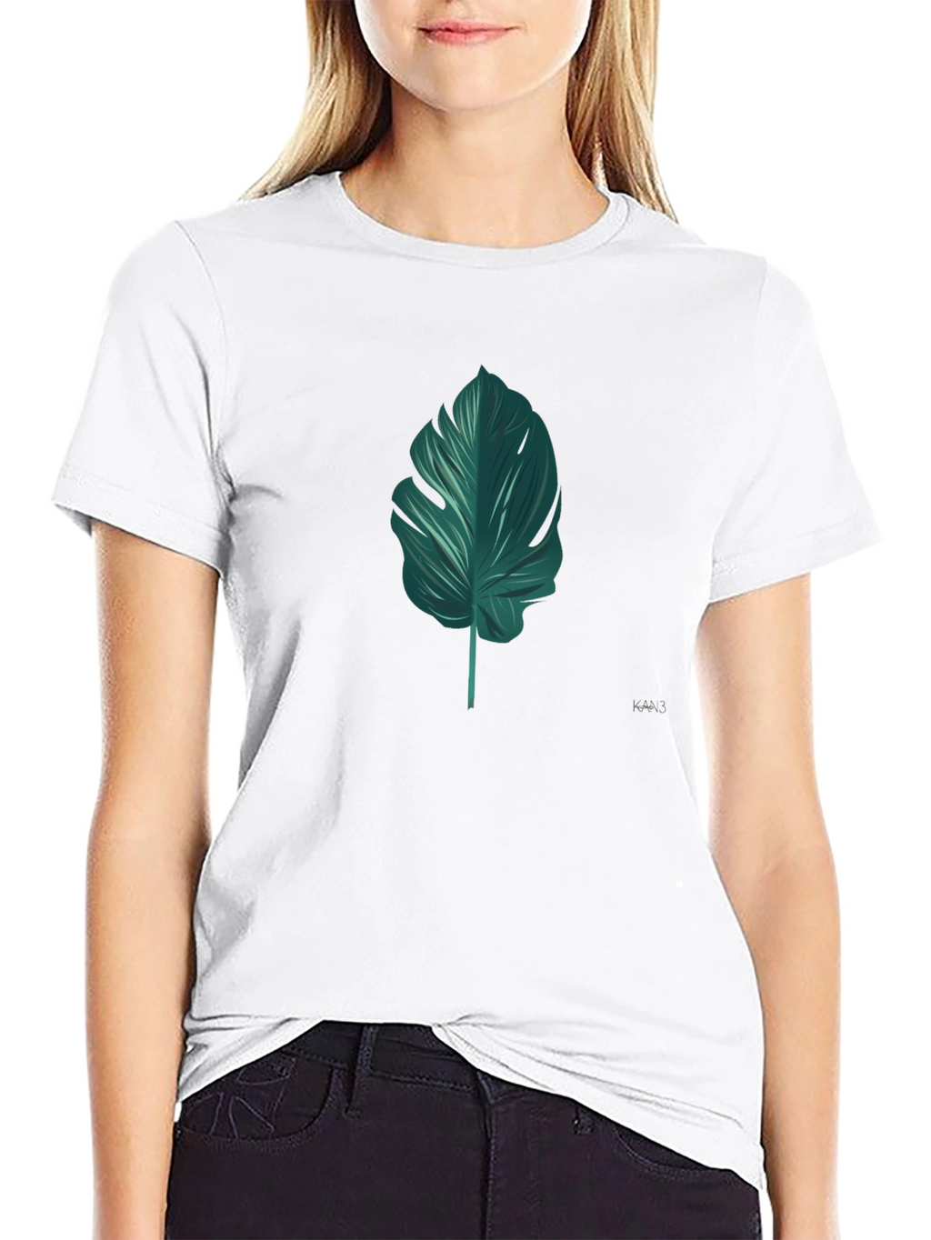 Stylish Tropical Leaf Graphic T-Shirt