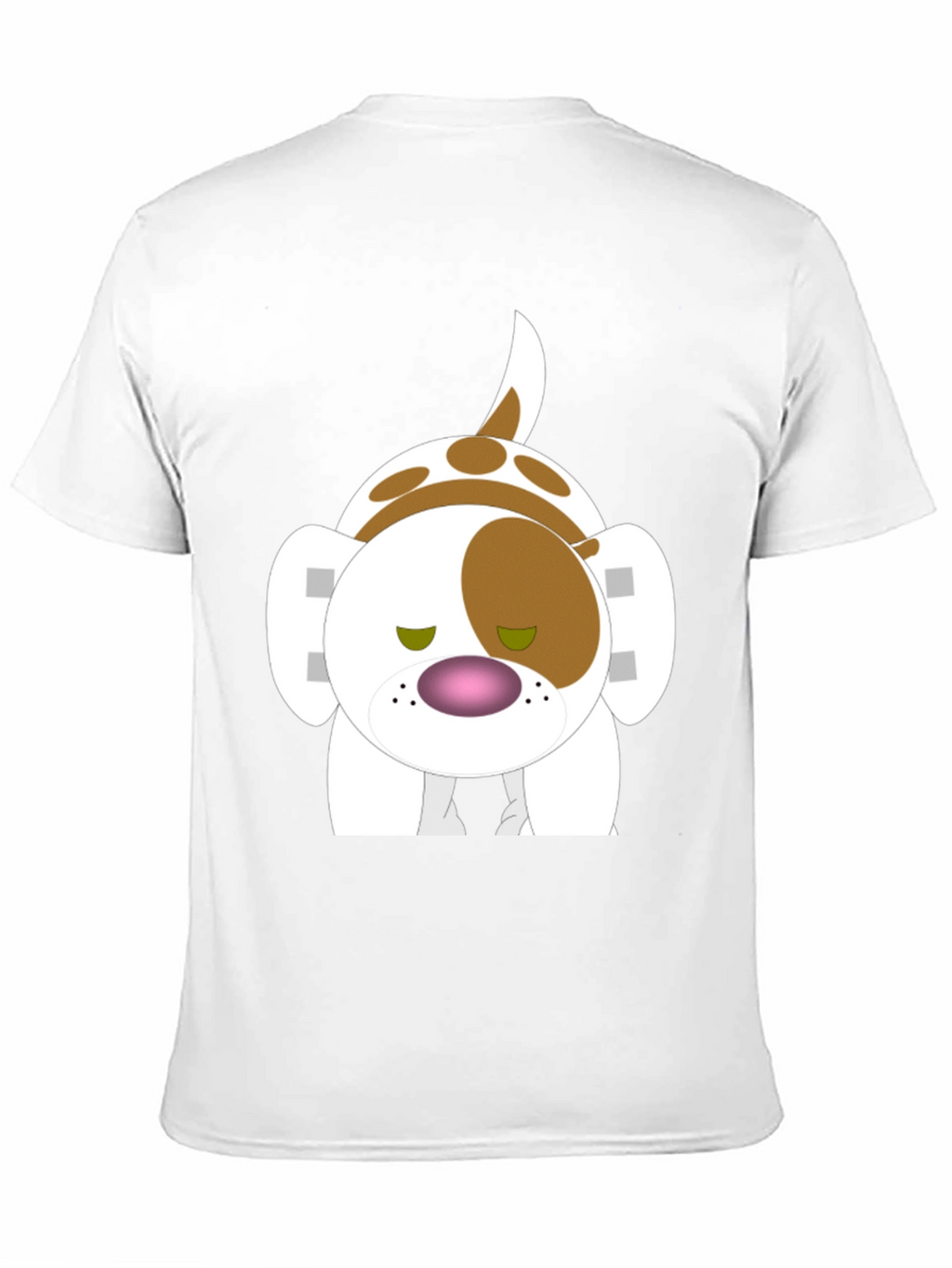 Cartoon Dog Graphic Black T-Shirt