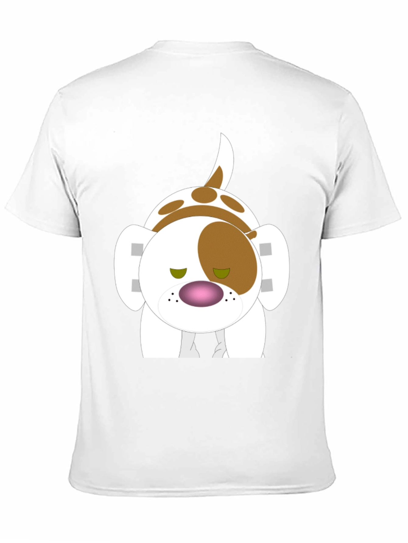 Cartoon Dog Graphic Black T-Shirt