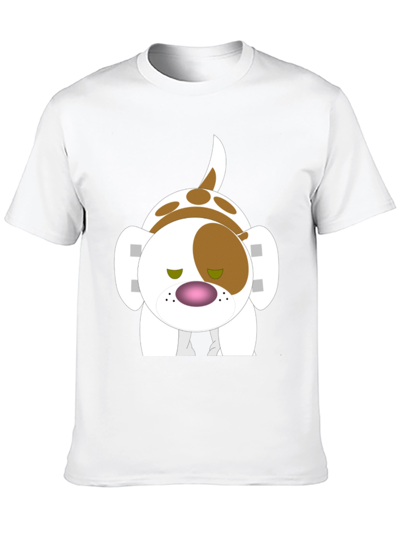 Cartoon Dog Graphic Black T-Shirt