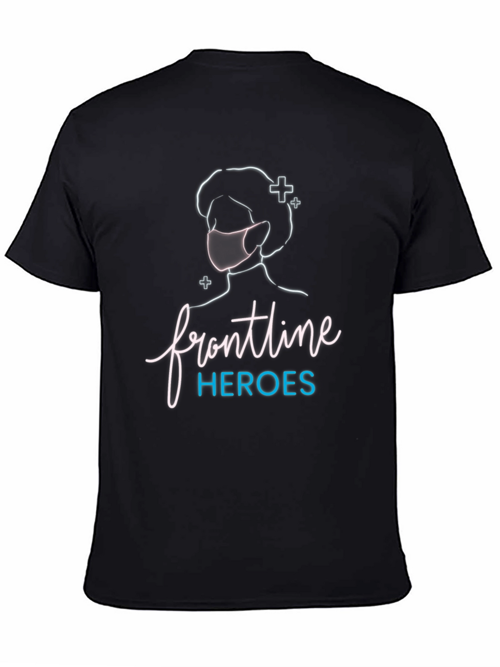 Frontline Heroes Black Graphic T-Shirt