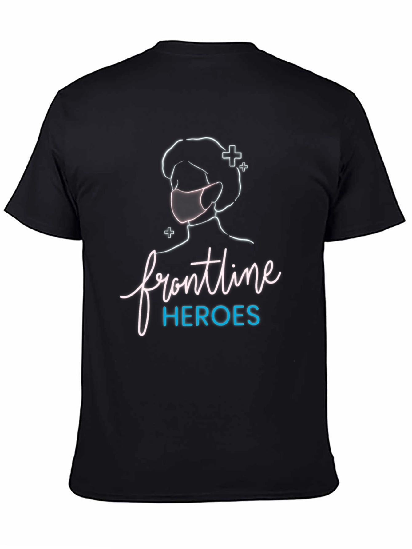 Frontline Heroes Black Graphic T-Shirt