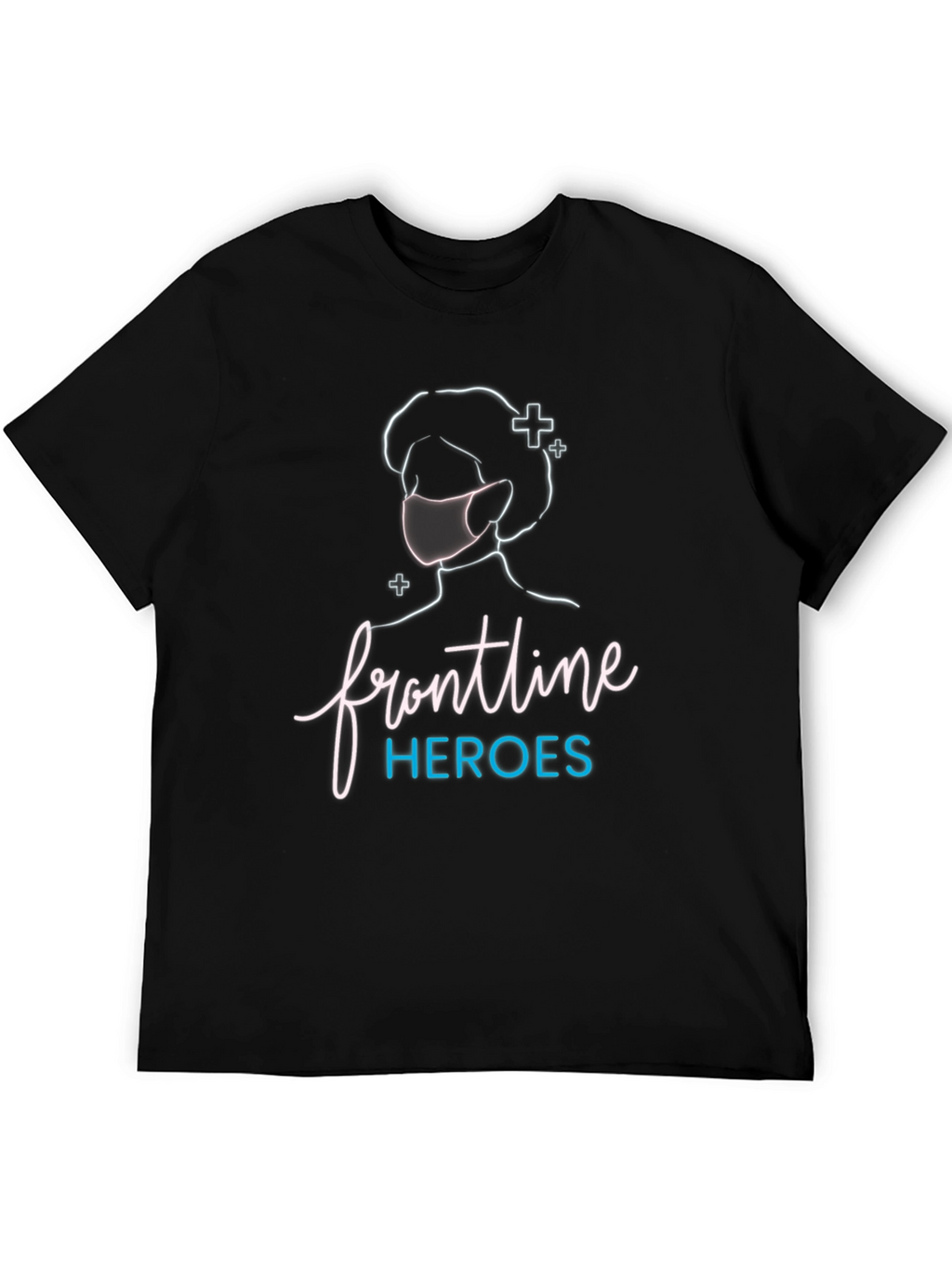 Frontline Heroes Black Graphic T-Shirt