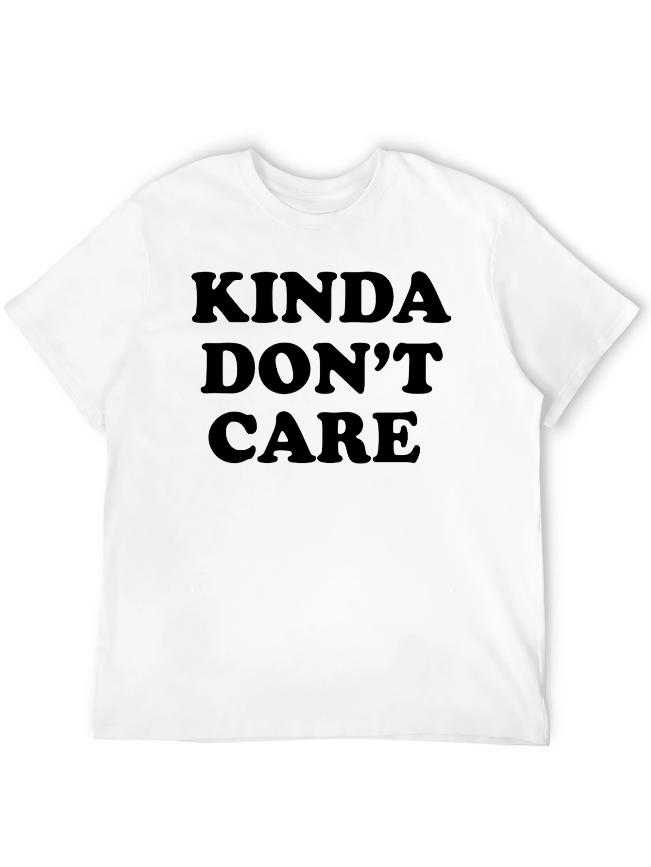 Kinda Dont Care Black Graphic Tee