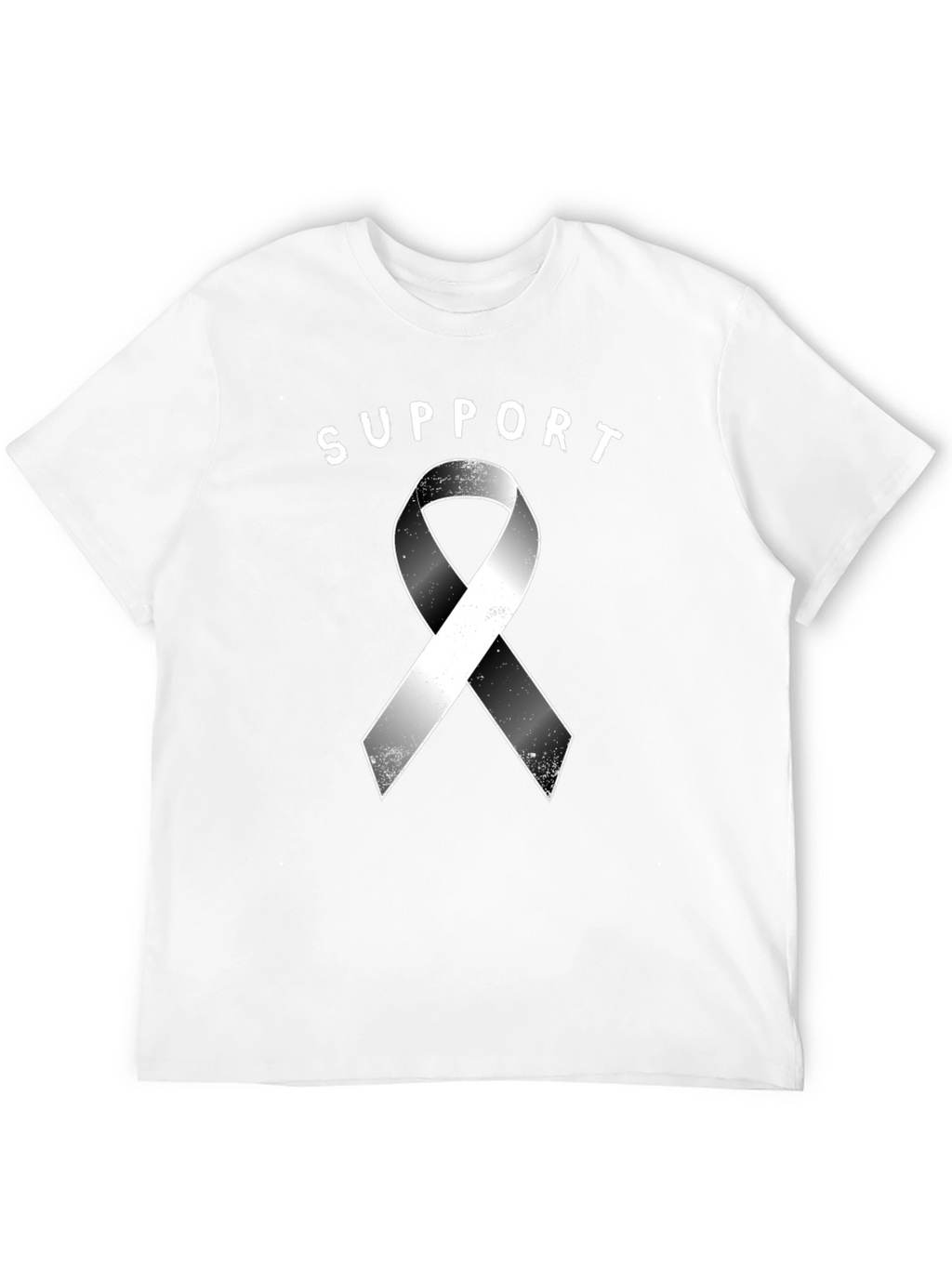 Support Ribbon Black T-Shirt Awareness