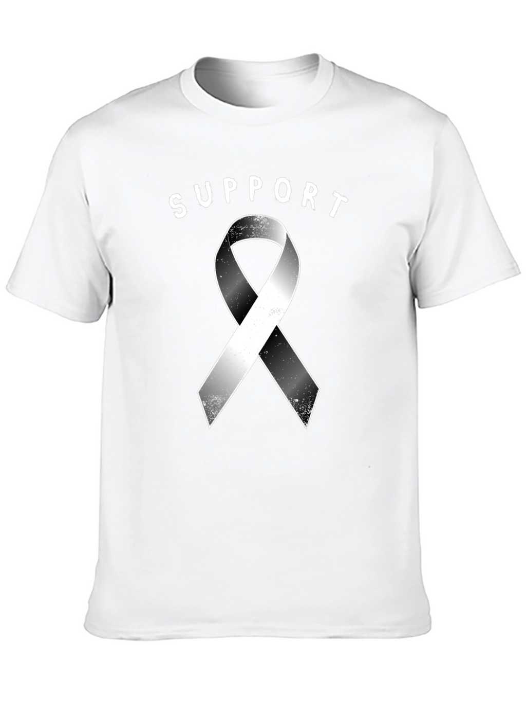 Support Ribbon Black T-Shirt Awareness