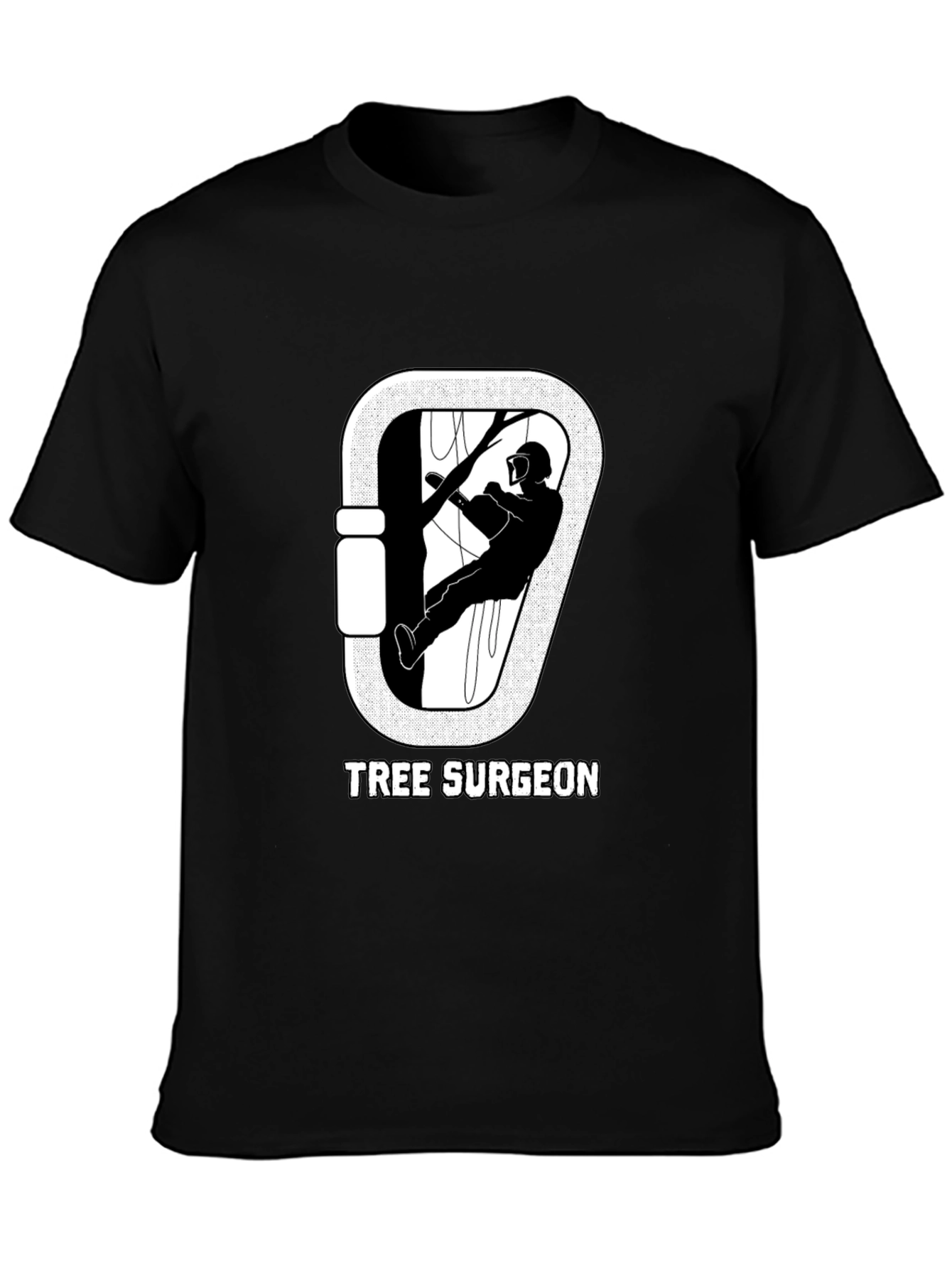 Tree Surgeon T-Shirt: Arborist Carabiner Design