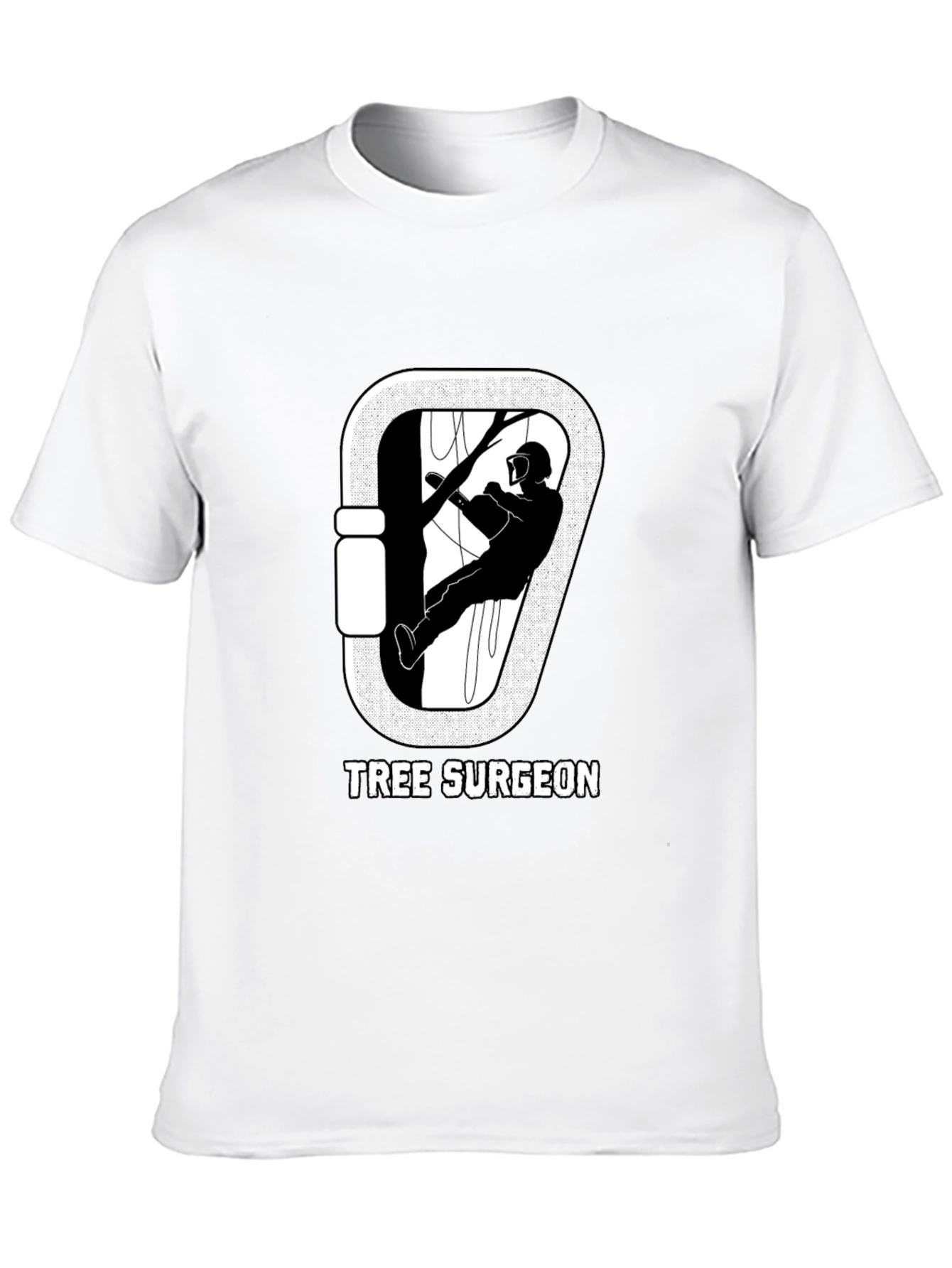 Tree Surgeon T-Shirt: Arborist Carabiner Design
