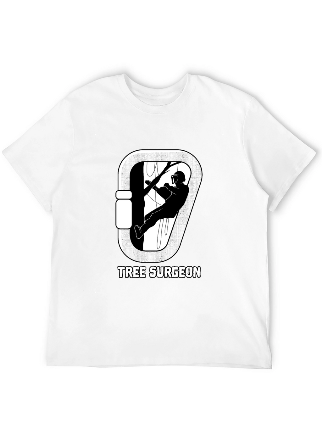 Tree Surgeon T-Shirt: Arborist Carabiner Design