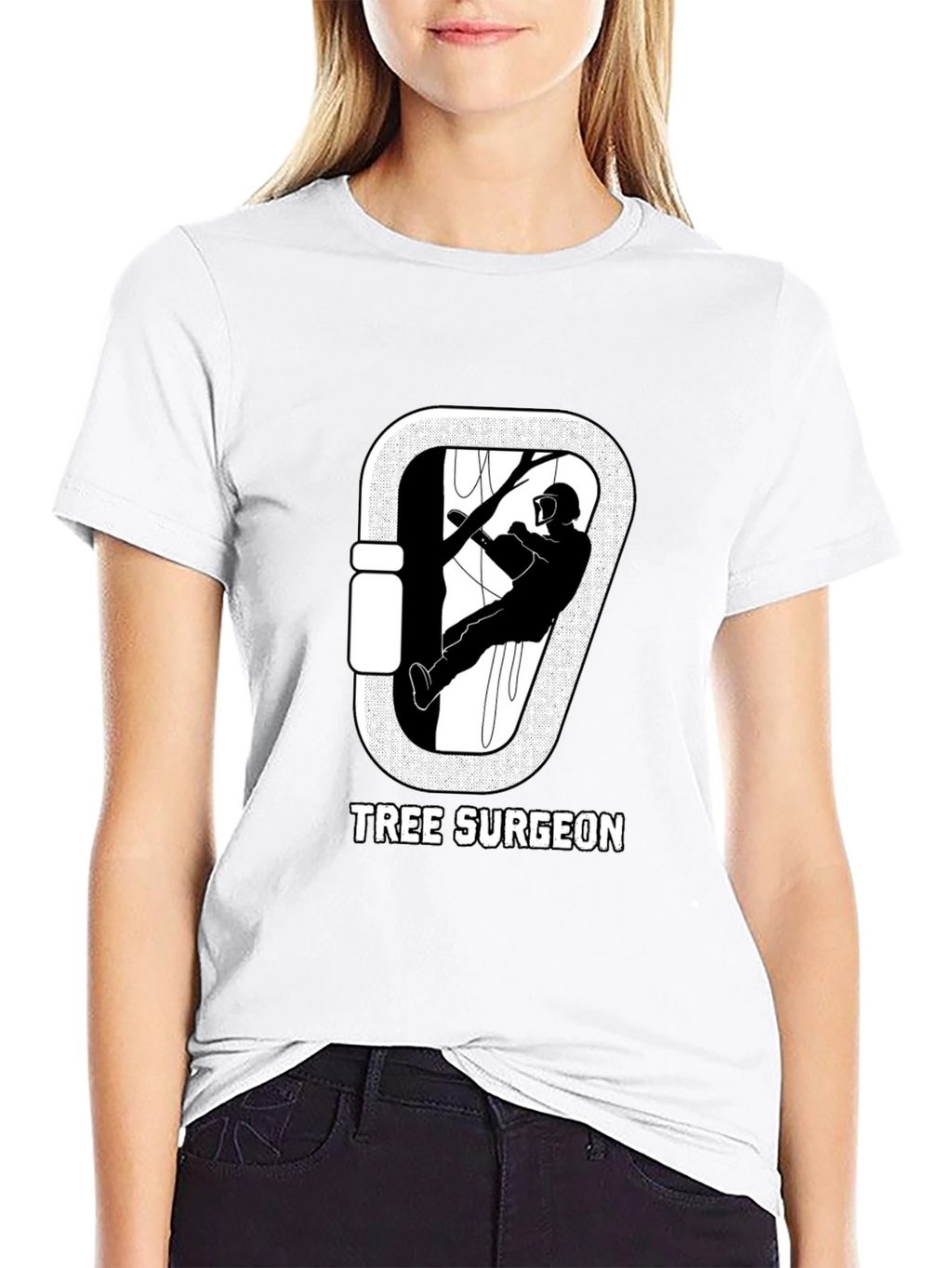 Tree Surgeon T-Shirt: Arborist Carabiner Design