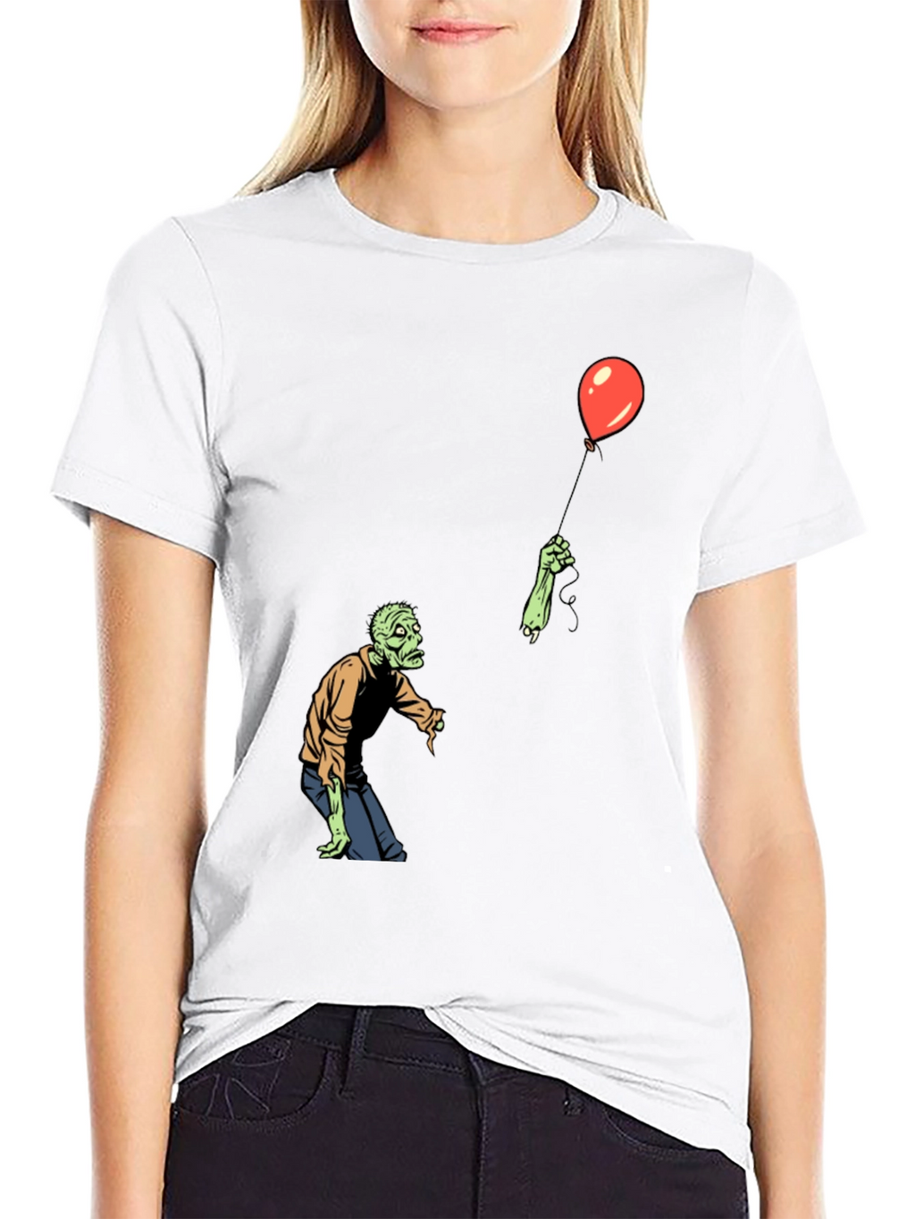 Zombie Balloon Black T-Shirt