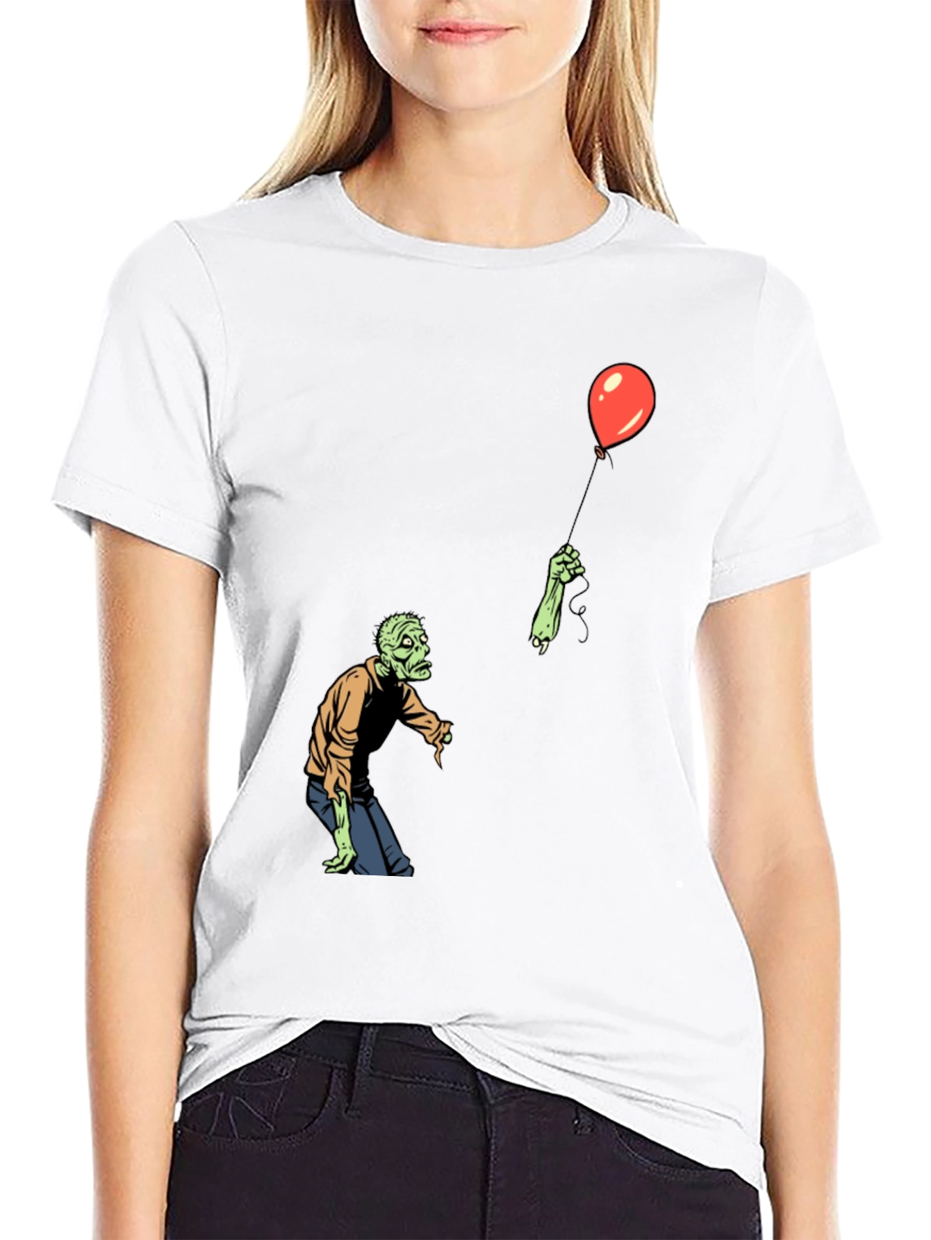 Zombie Balloon Black T-Shirt