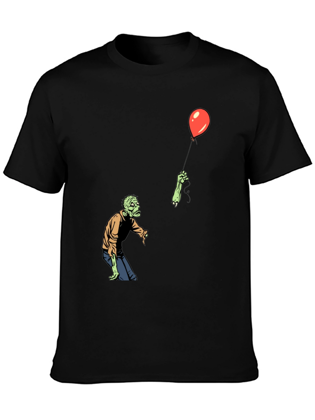 Zombie Balloon Black T-Shirt