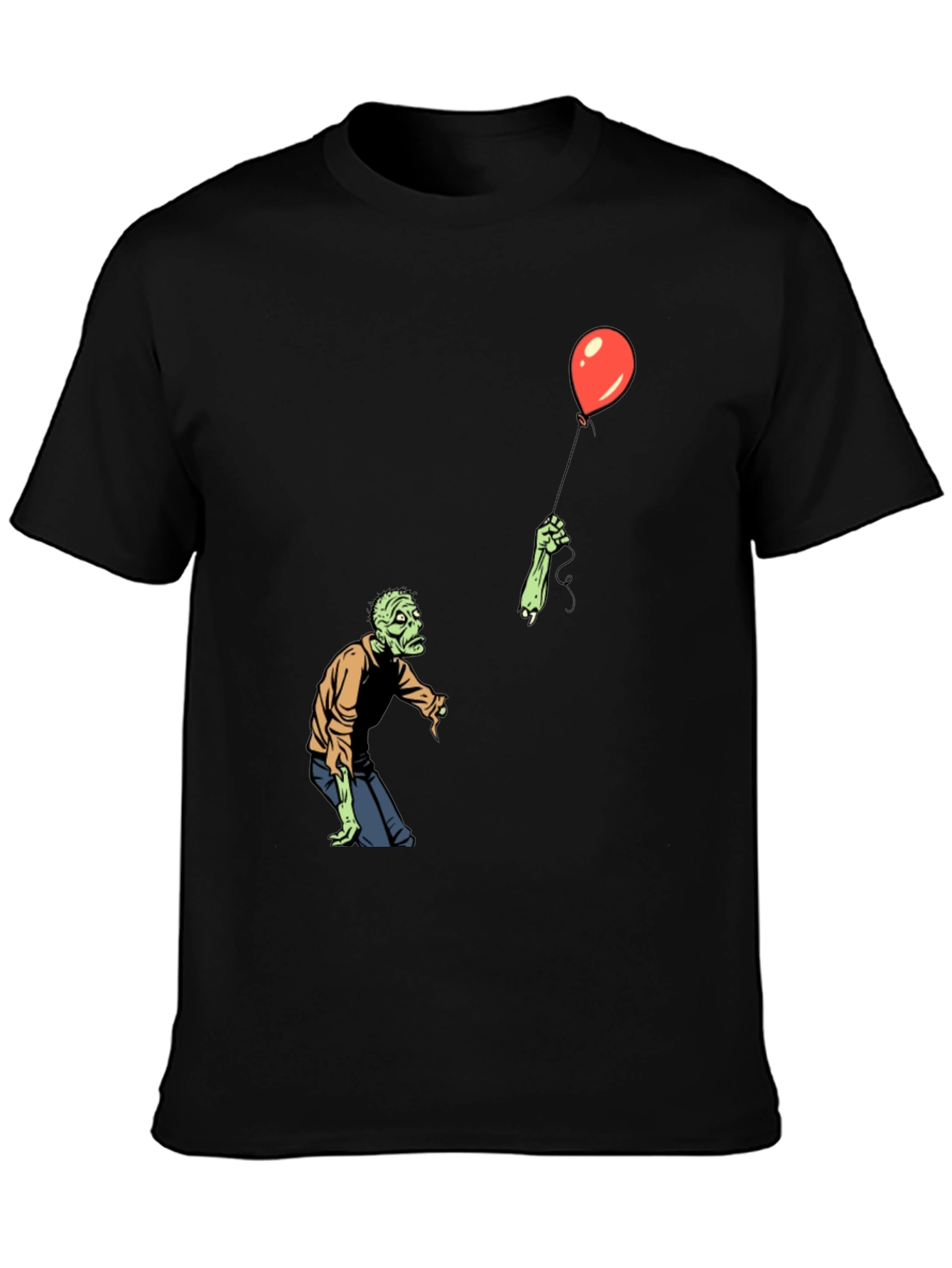 Zombie Balloon Black T-Shirt