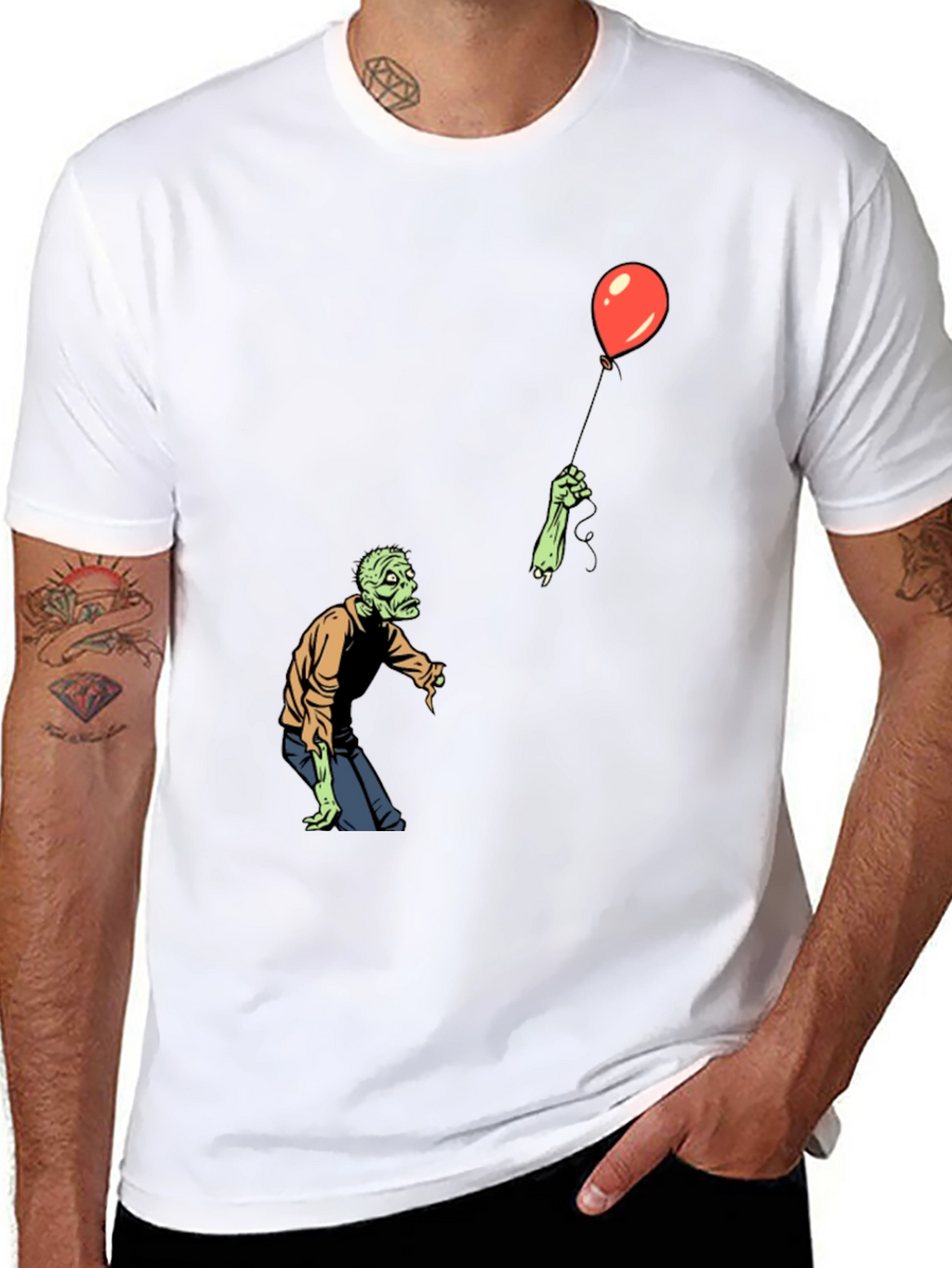 Zombie Balloon Black T-Shirt