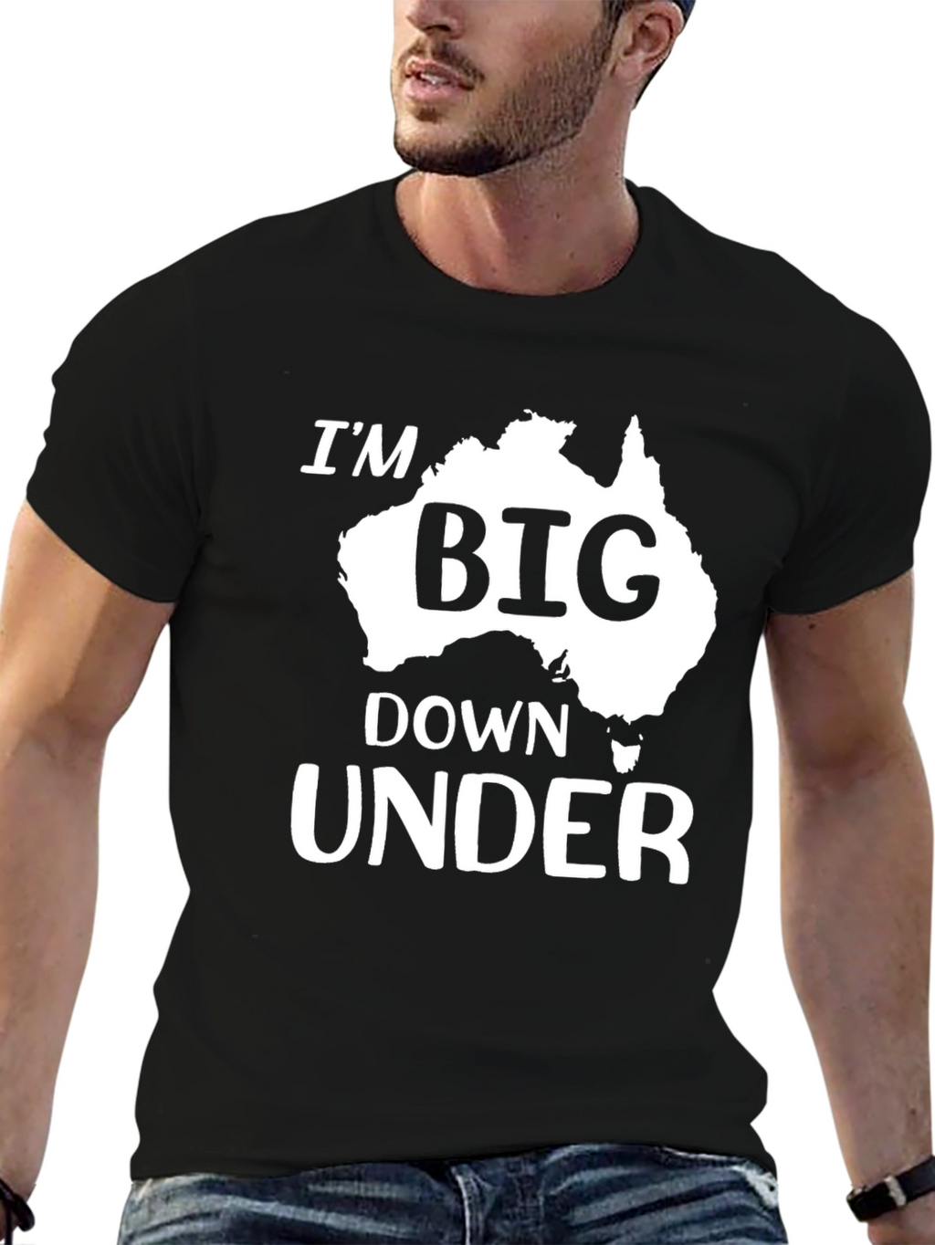 Im Big Down Under Australia Map Graphic T-Shirt