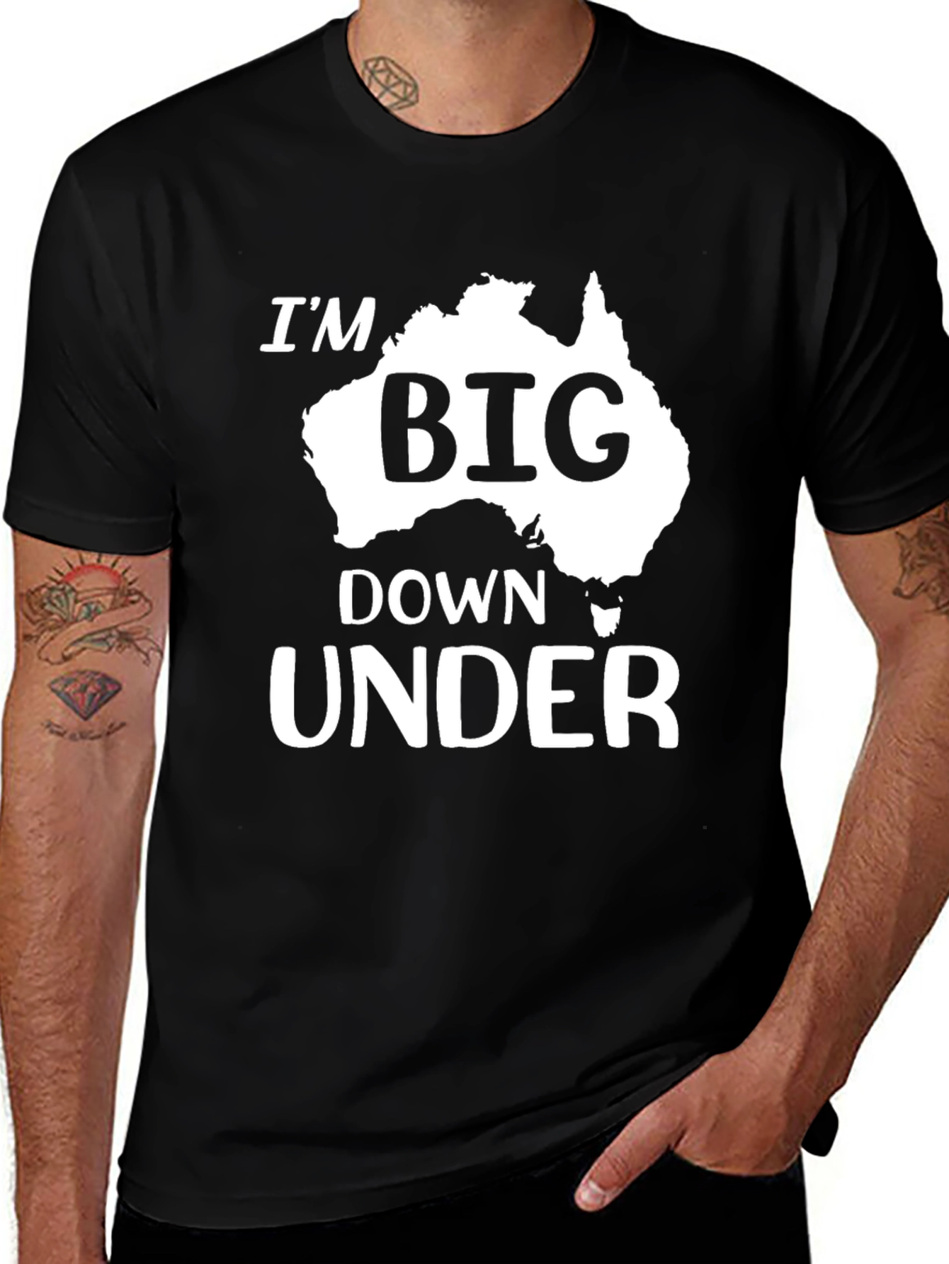 Im Big Down Under Australia Map Graphic T-Shirt