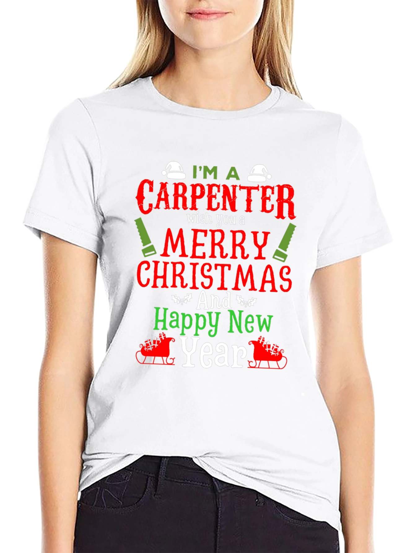 Carpenter Christmas Holiday Graphic Tee