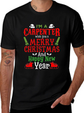 Carpenter Christmas Holiday Graphic Tee