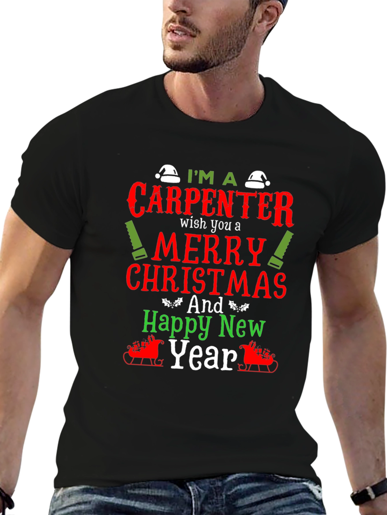 Carpenter Christmas Holiday Graphic Tee