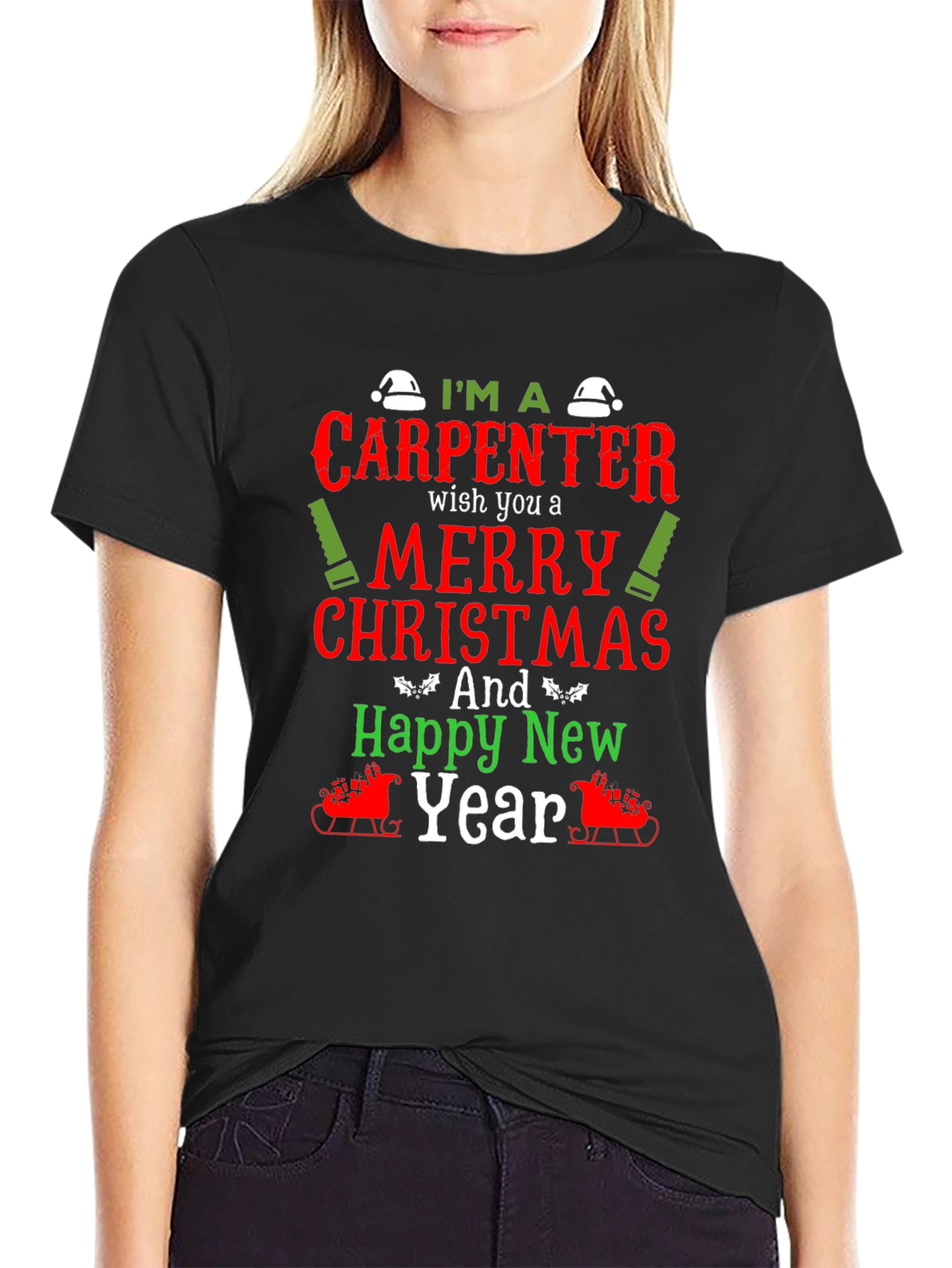 Carpenter Christmas Holiday Graphic Tee