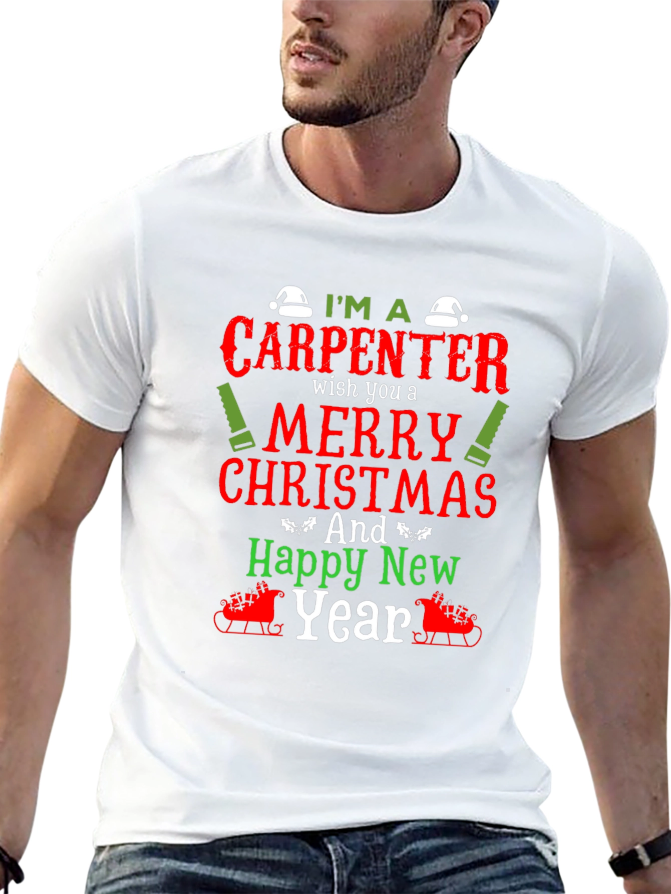 Carpenter Christmas Holiday Graphic Tee
