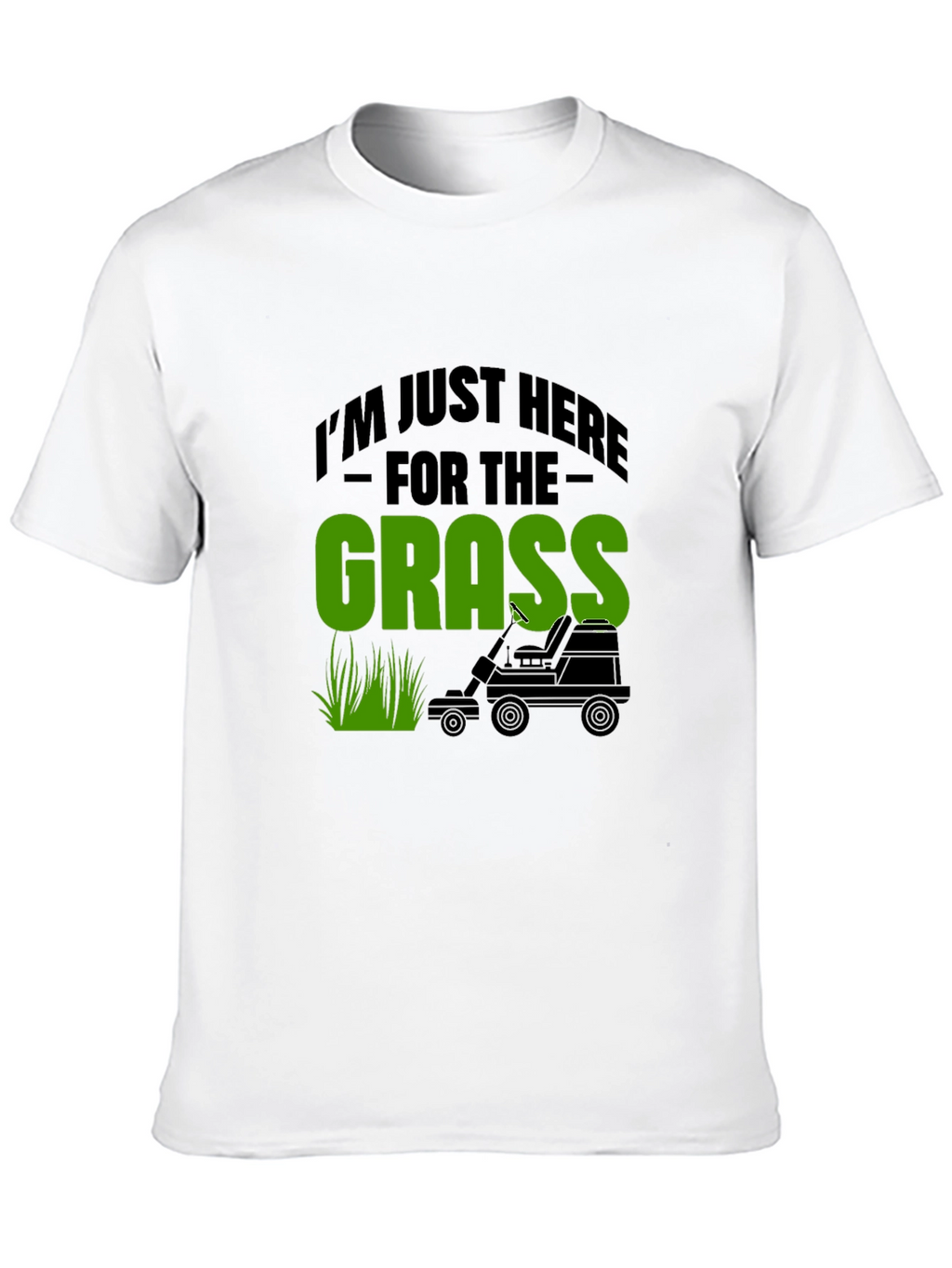 Funny Grass Lawn Mowing Black T-Shirt
