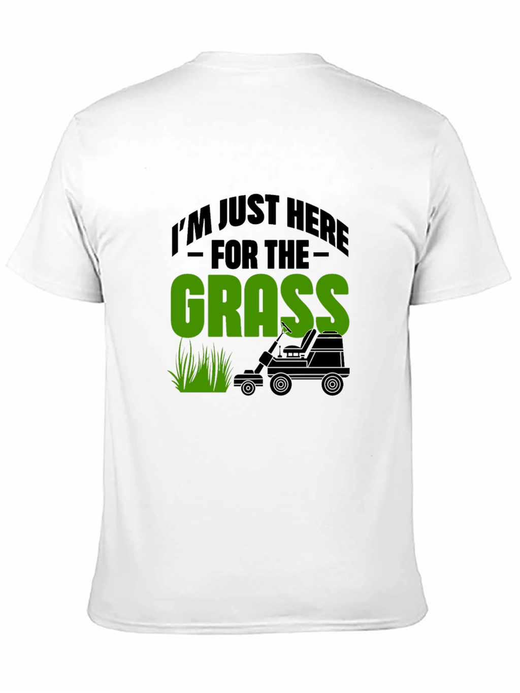 Funny Grass Lawn Mowing Black T-Shirt