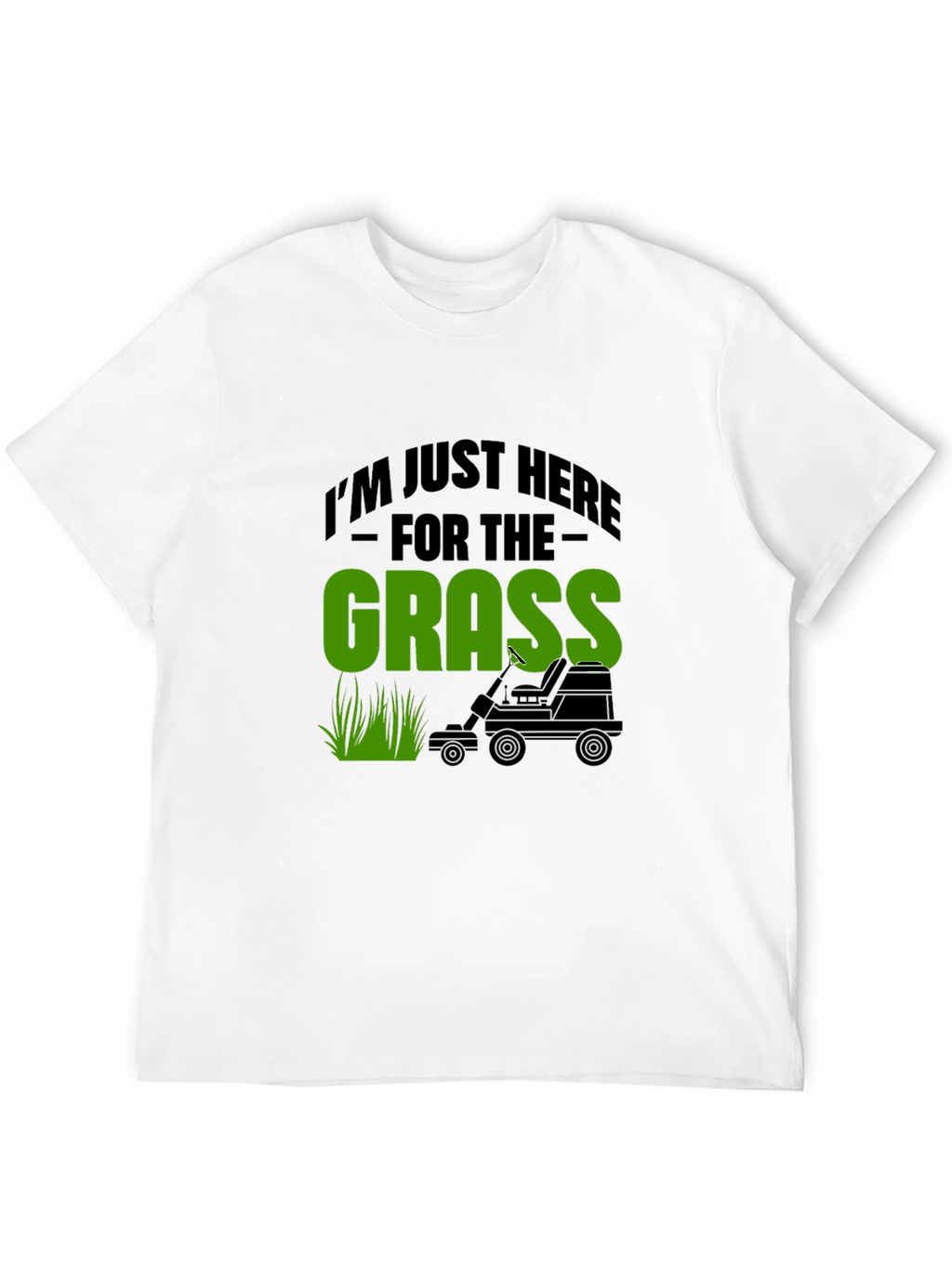 Funny Grass Lawn Mowing Black T-Shirt