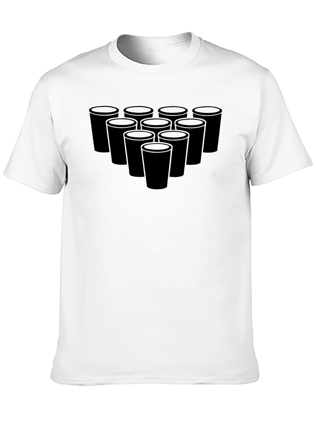 Beer Pong Cups Black T-Shirt