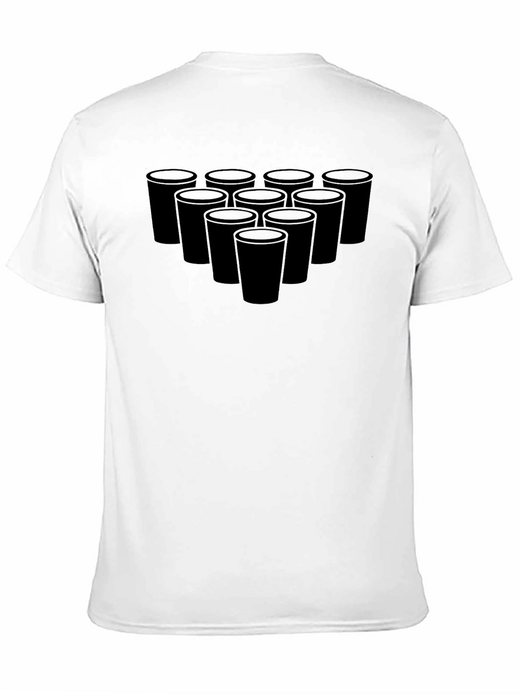 Beer Pong Cups Black T-Shirt