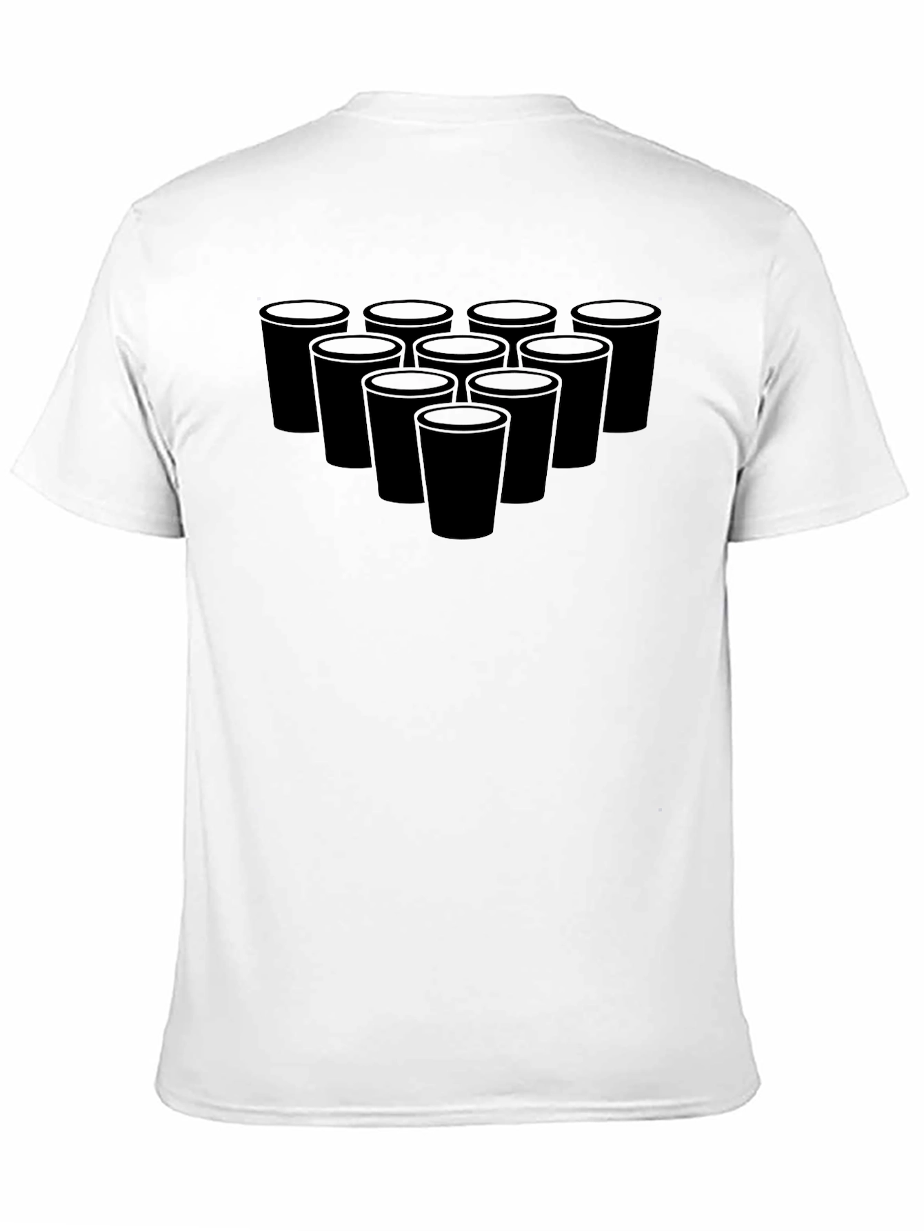 Beer Pong Cups Black T-Shirt