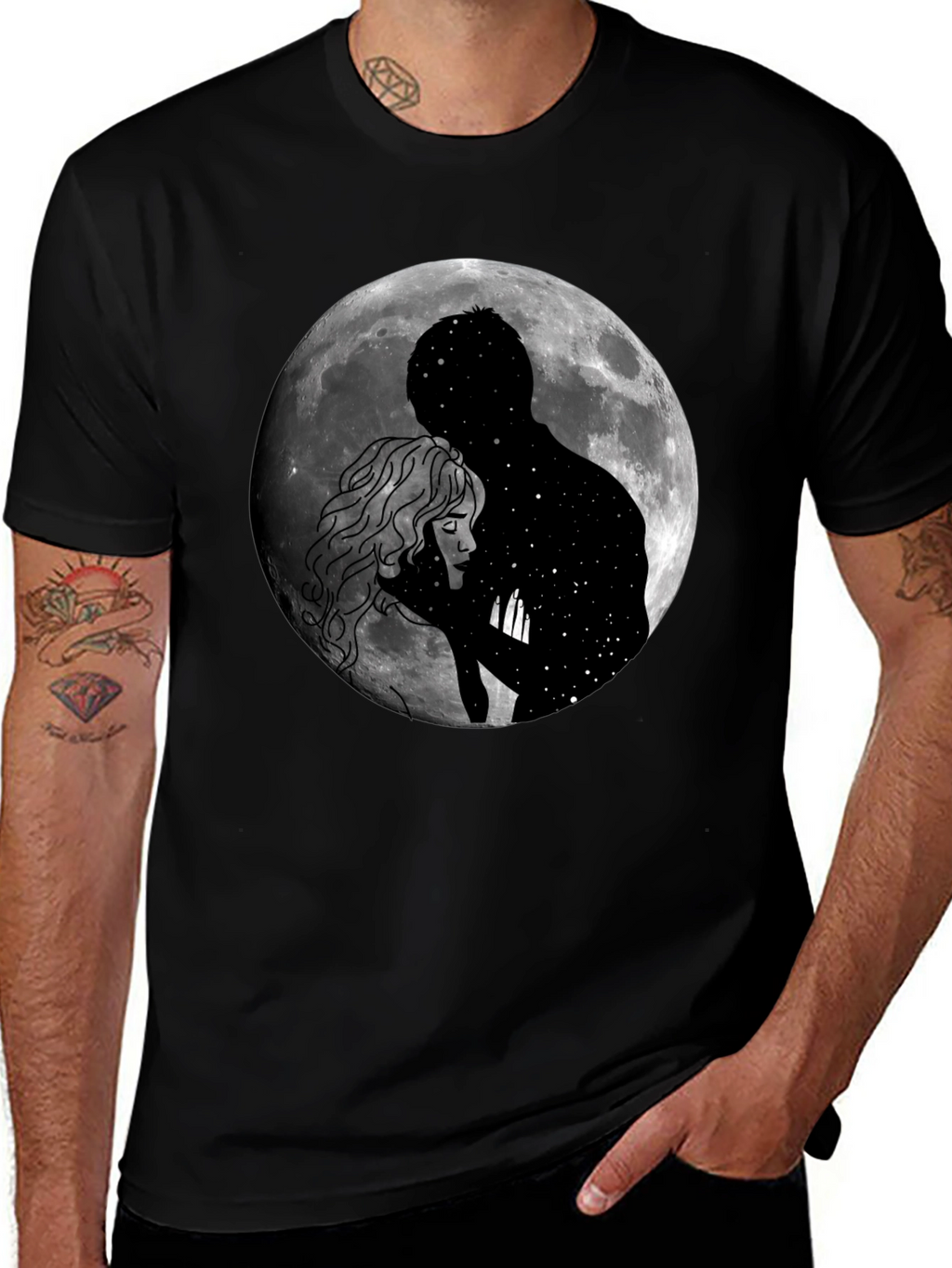 Moonlit Embrace Graphic T-Shirt