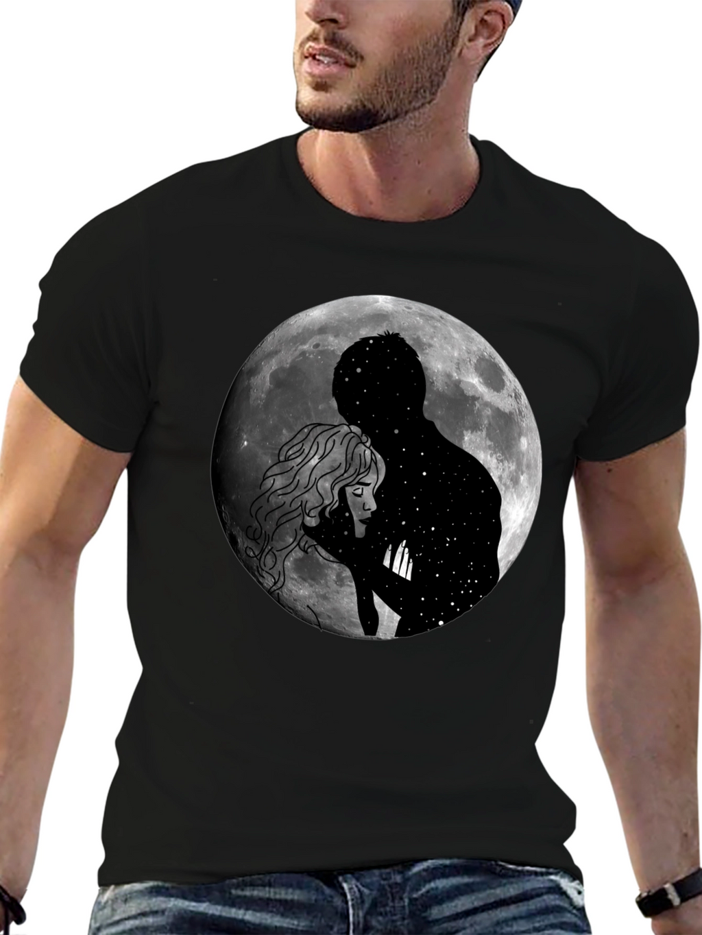 Moonlit Embrace Graphic T-Shirt